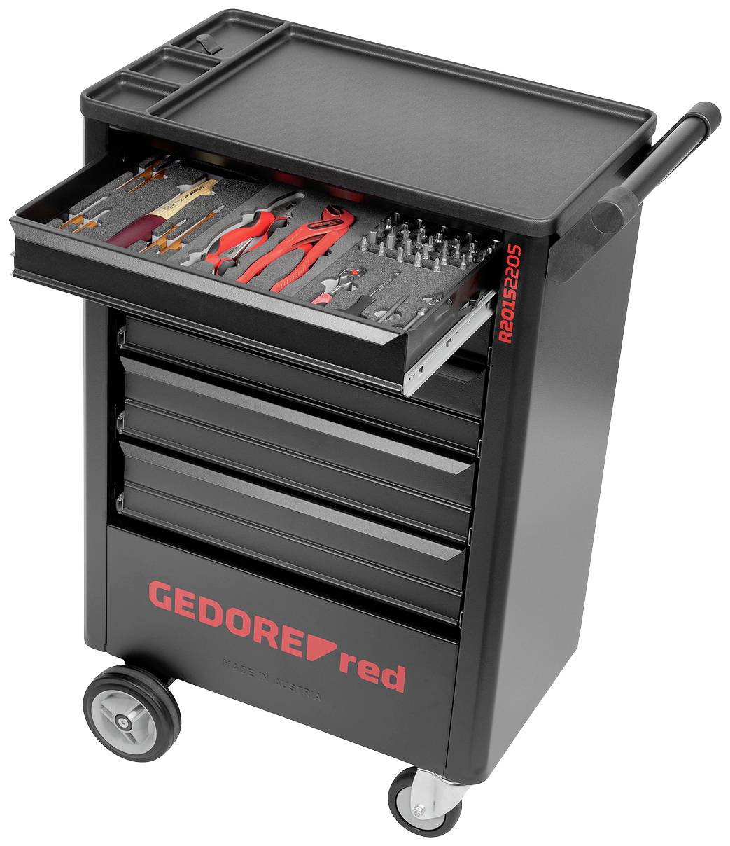 Gedore R20152205 Werkstattwagen Stahlblech Herstellerfarbe: Schwarz