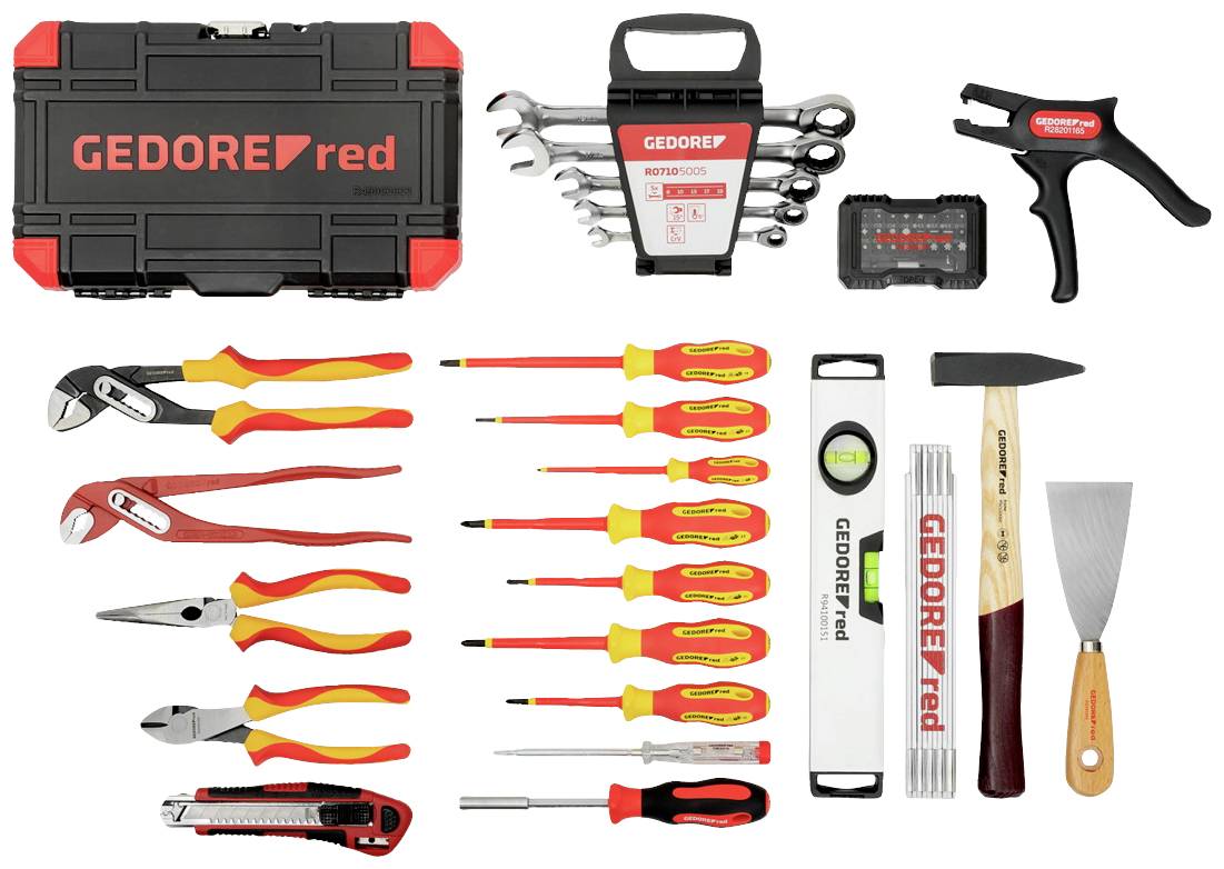 Gedore R21652089 Lehrlinge, Elektriker Werkzeugkoffer bestückt 89teilig (L x B x H) 485 x 414 x 212mm
