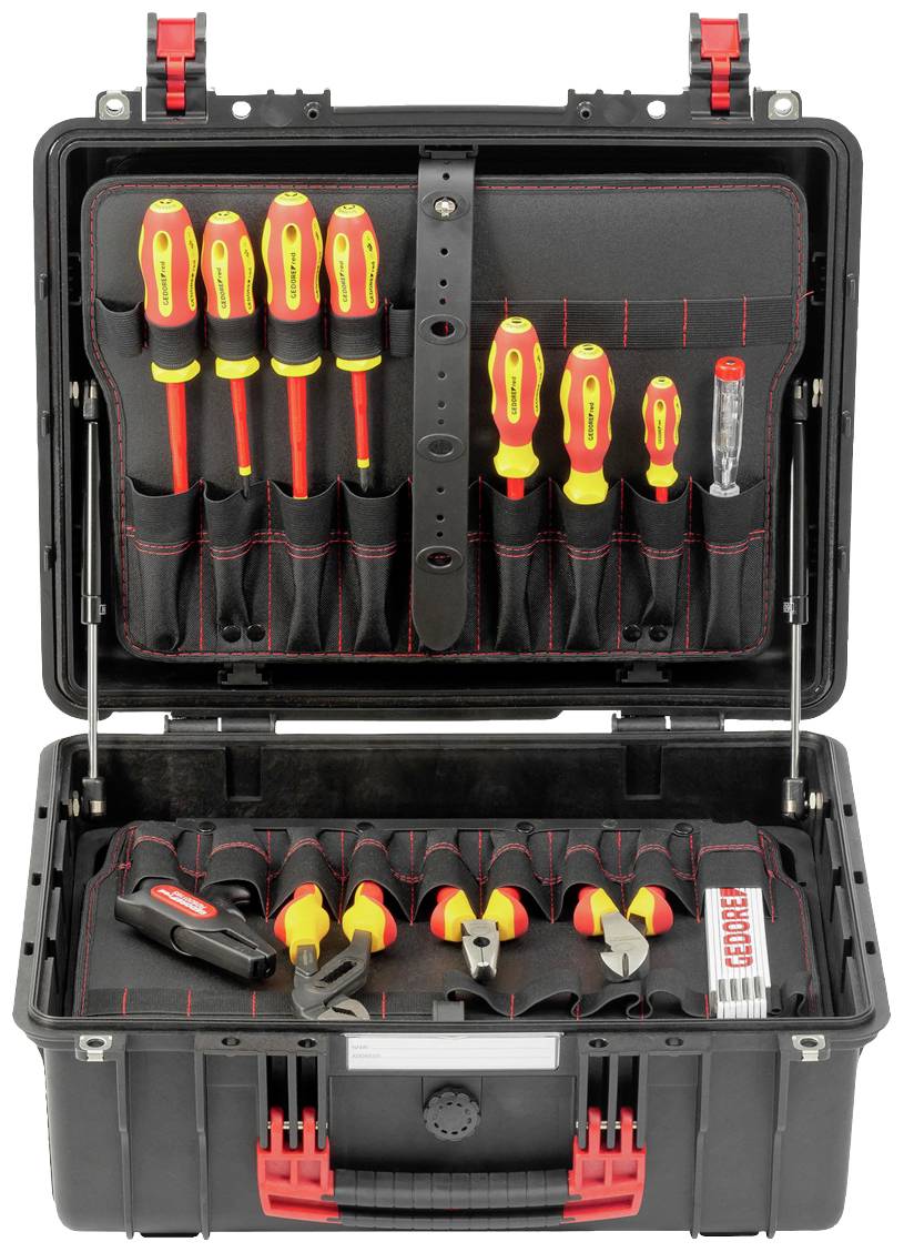 Gedore R21652089 Lehrlinge, Elektriker Werkzeugkoffer bestückt 89teilig (L x B x H) 485 x 414 x 212mm