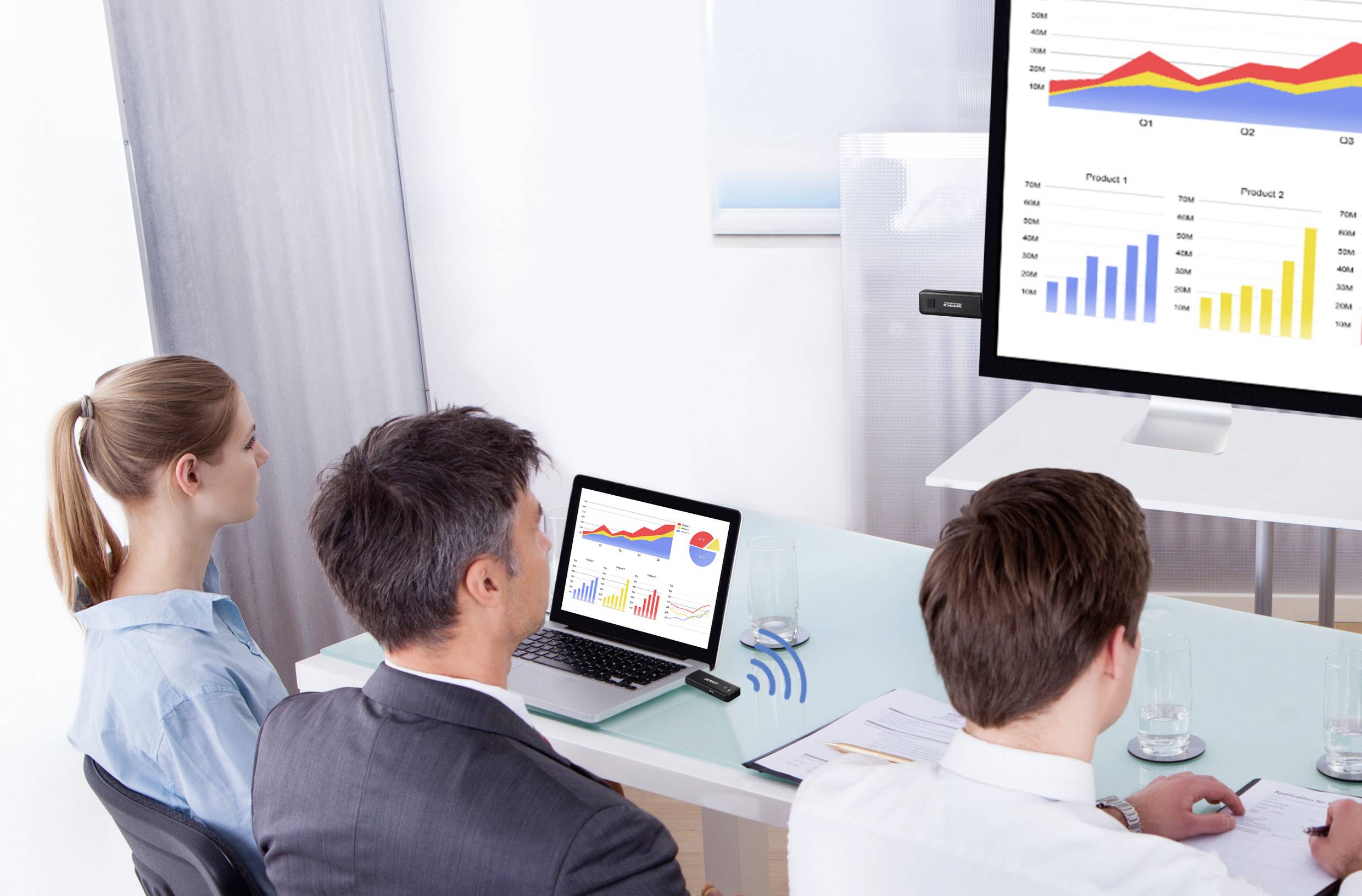 SpeaKa Professional SP-TR-450 HDMI-Funkübertragung (Set) 50m 2.4GHz, 5GHz 3840 x 2160 Pixel integrierte LED-Anzeige