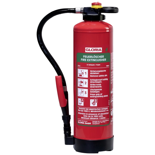 Gloria SB 6 PRO Schaumfeuerlöscher fluorfrei 6l Brandklasse: A, B Inhalt 1St. Gloria SB 6 PRO Schaumfeuerlöscher fluorfrei 6l Brandklasse: A, B Inhalt 1St.