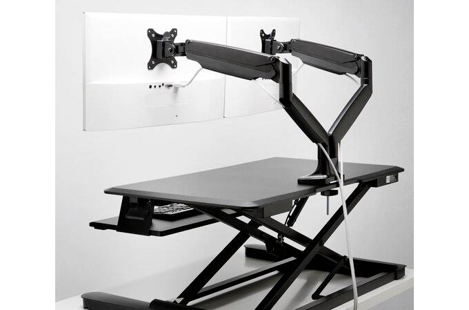 Kensington K59601WW Monitor-Tischhalterung 2 Display(s) 86,4cm (34") Schwarz Drehbar, Neigbar, Schwenkbar