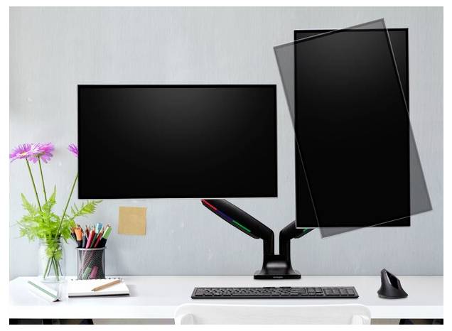 Kensington K59601WW Monitor-Tischhalterung 2 Display(s) 86,4cm (34") Schwarz Drehbar, Neigbar, Schwenkbar