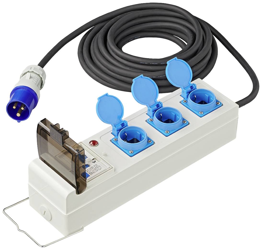 ProPlus 373582DE Steckdosenleiste Grau, Blau CEE-Stecker 1St.