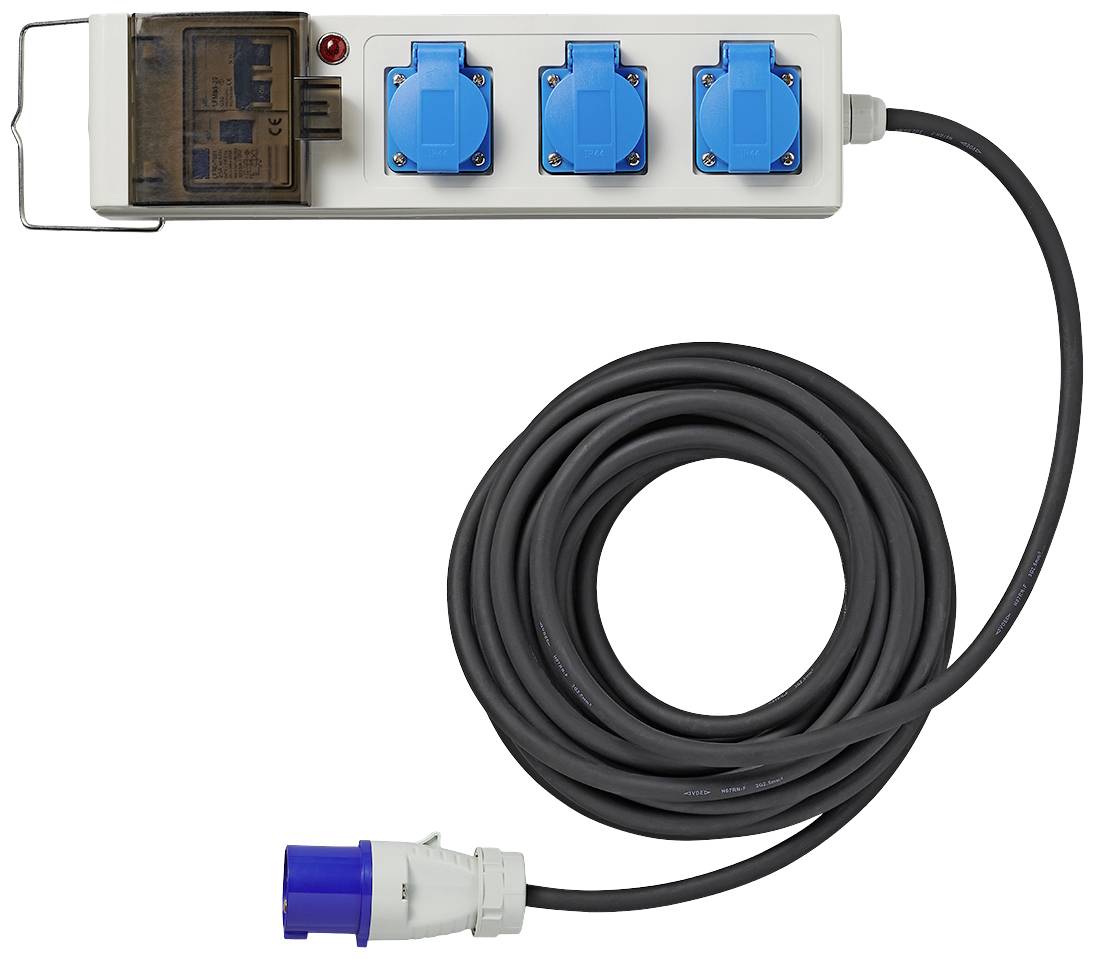 ProPlus 373582DE Steckdosenleiste Grau, Blau CEE-Stecker 1St.