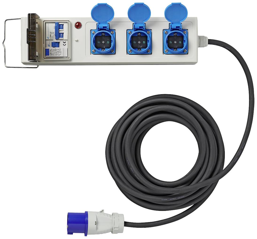 ProPlus 373582DE Steckdosenleiste Grau, Blau CEE-Stecker 1St.