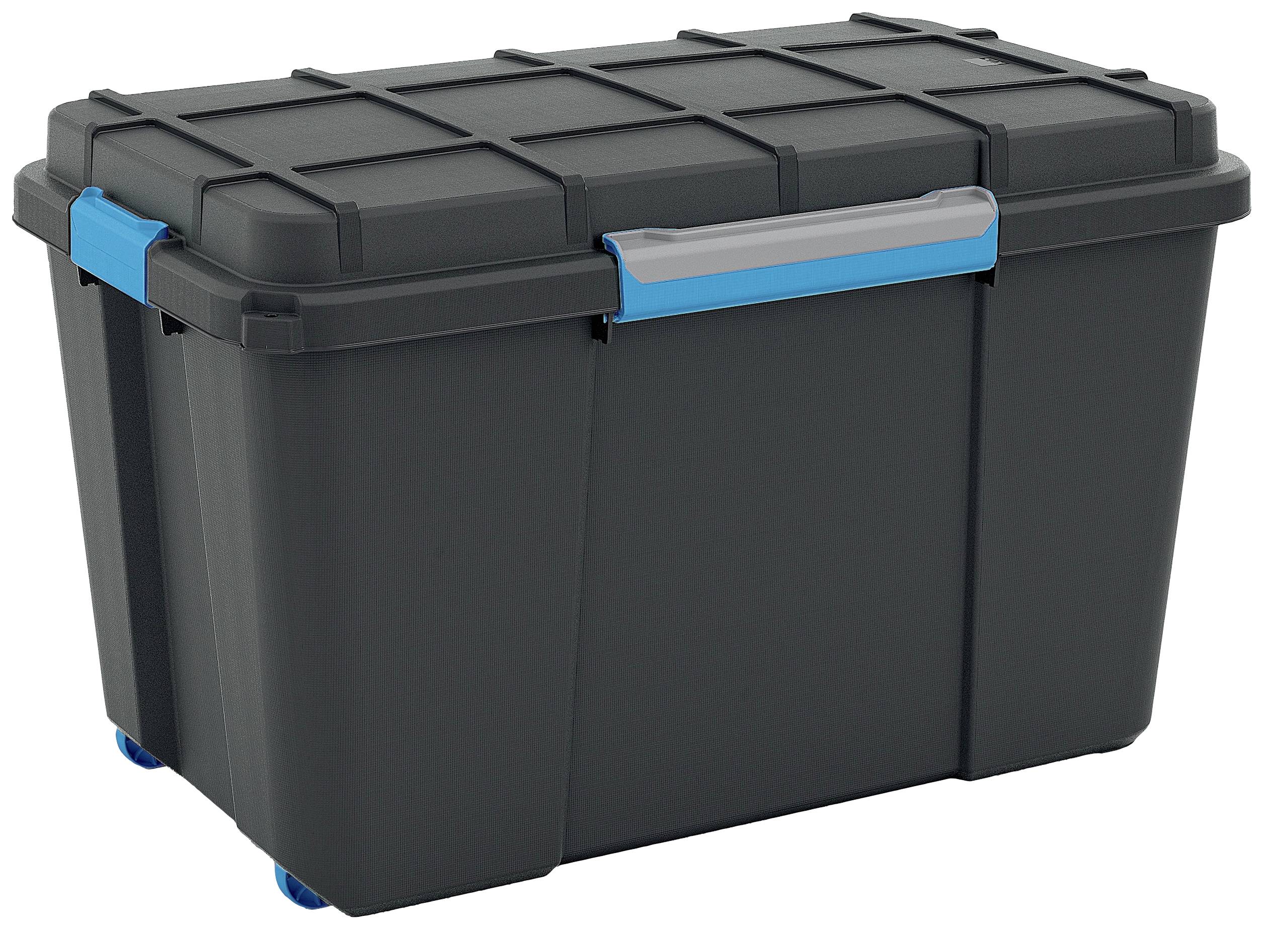 KIS 241508 Aufbewahrungsbox Scubba stapelbar (B x H x T) 735 x 460 x 445mm Grau-Blau, Schwarz 1St.