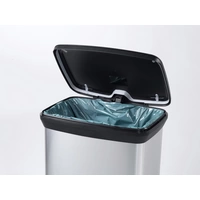 Curver Deco bin metalics 240643 Mülleimer 50l (B x H x T) 390 x 720 x 290mm Silber, Schwarz 1St. Curver Deco bin metalics 240643 Mülleimer 50l (B x H x T) 390 x 720 x 290mm Silber, Schwarz 1St.
