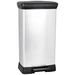 Curver Deco bin metalics 240643 Mülleimer 50l (B x H x T) 390 x 720 x 290mm Silber, Schwarz 1St. Curver Deco bin metalics 240643 Mülleimer 50l (B x H x T) 390 x 720 x 290mm Silber, Schwarz 1St.