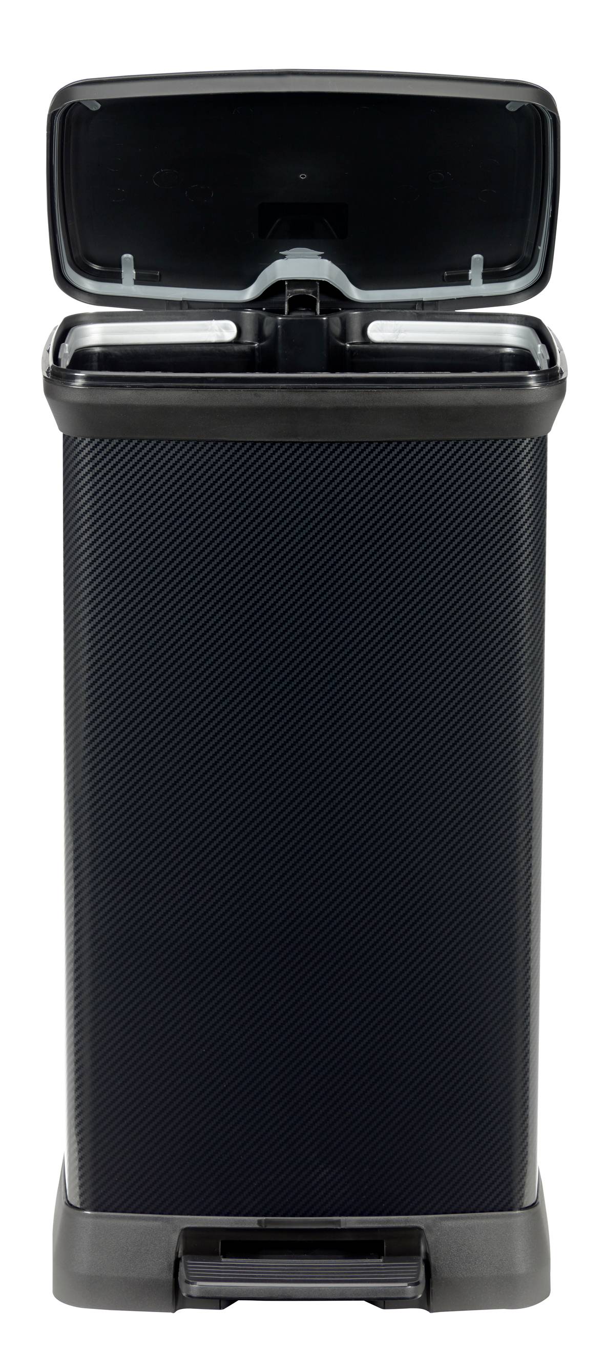 Curver Deco bin metalics 246364 Mülleimer 50l (B x H x T) 390 x 720 x 290mm Schwarz 1St.