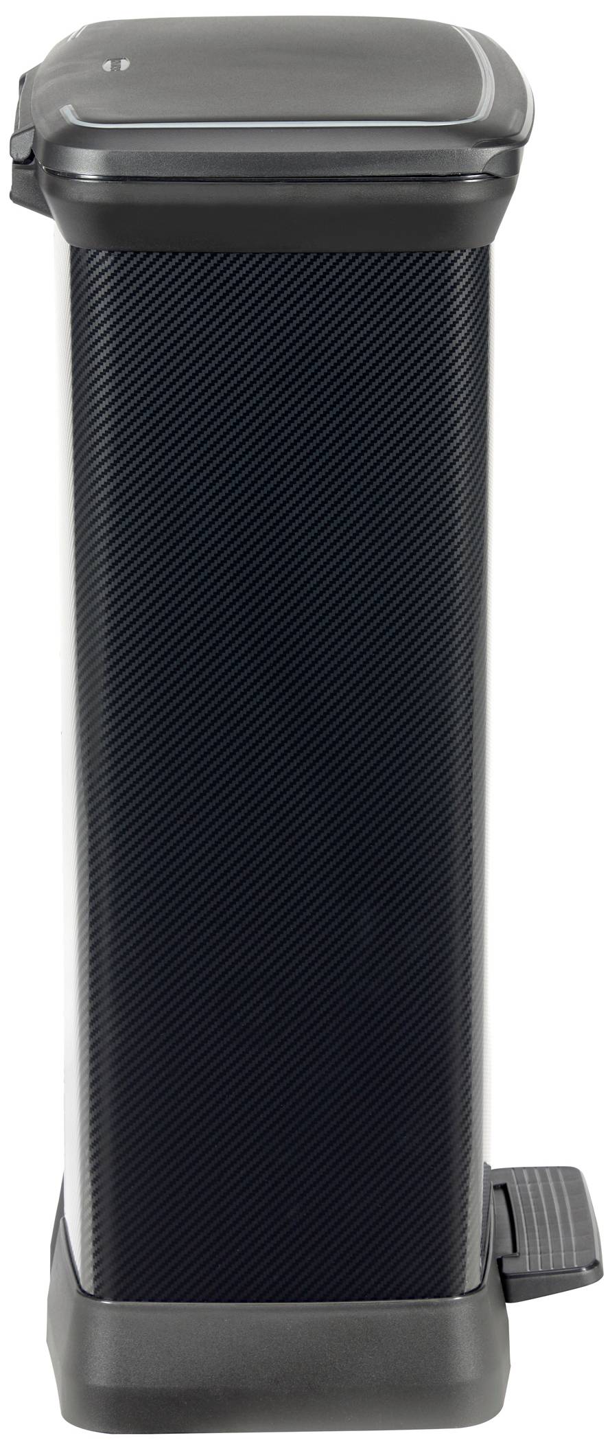 Curver Deco bin metalics 246364 Mülleimer 50 l (B x H x T) 390 x 720 x 290 mm Schwarz 1 St.