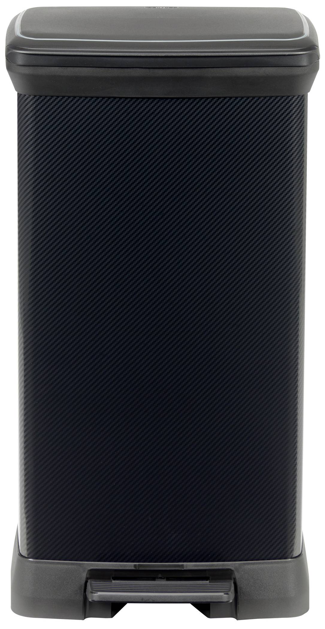 Curver Deco bin metalics 246364 Mülleimer 50l (B x H x T) 390 x 720 x 290mm Schwarz 1St.