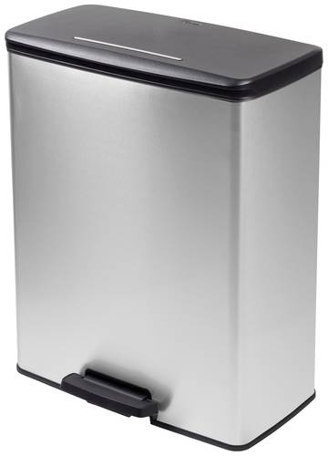 Curver Deco bin slim 254610 Mülleimer 65 l (B x H x T) 480 x 615 x 280 mm Silber, Schwarz 1 St.