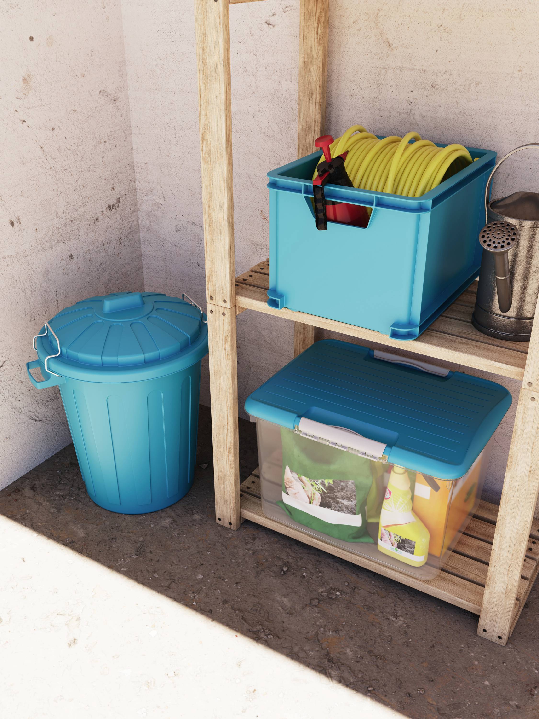 Curver 259599 Aufbewahrungsbox Unibox Classic 75 Jahre-Edition Türkisblau 1St.