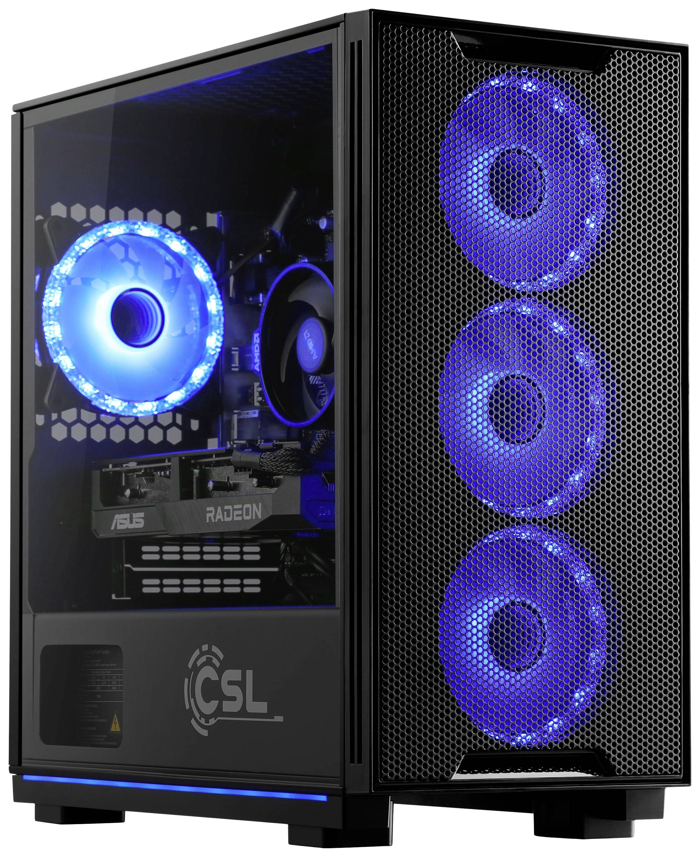 CSL Computer Gaming PC M10070H AMD Ryzen 5 5600 4.4GHz 16GB RAM 1000GB SSD AMD Radeon™ RX 7600 8GB GDDR6 89009