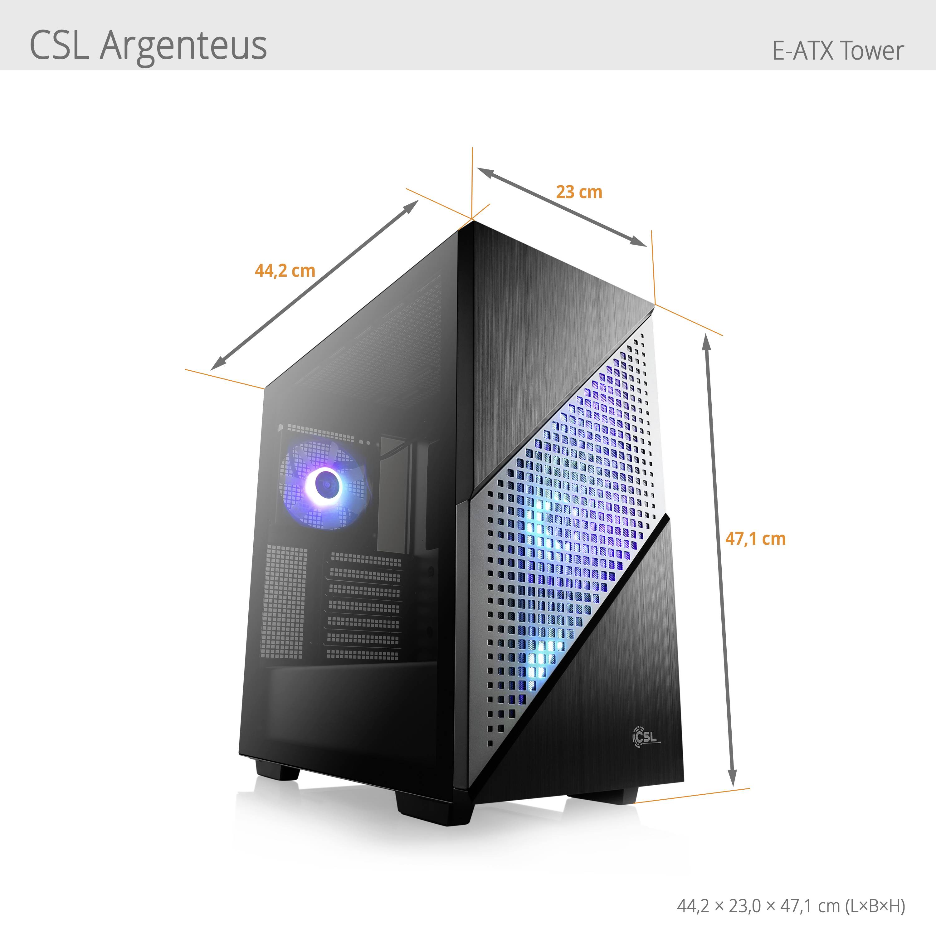 CSL Computer Gaming PC M10100 AMD Ryzen 7 7800X3D 5GHz 16GB RAM 1000GB SSD Nvidia GeForce RTX™ 4070 12GB GDDR6X 89020