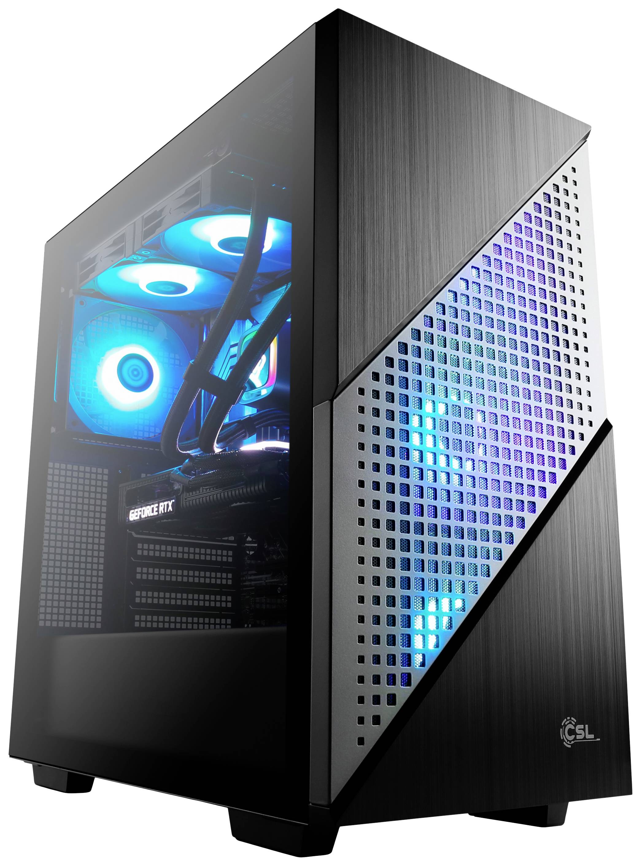CSL Computer Gaming PC M10190 AMD Ryzen 7 7800X3D 5GHz 32GB RAM 1000GB SSD Nvidia GeForce RTX™ 4070 12GB GDDR6X 89036