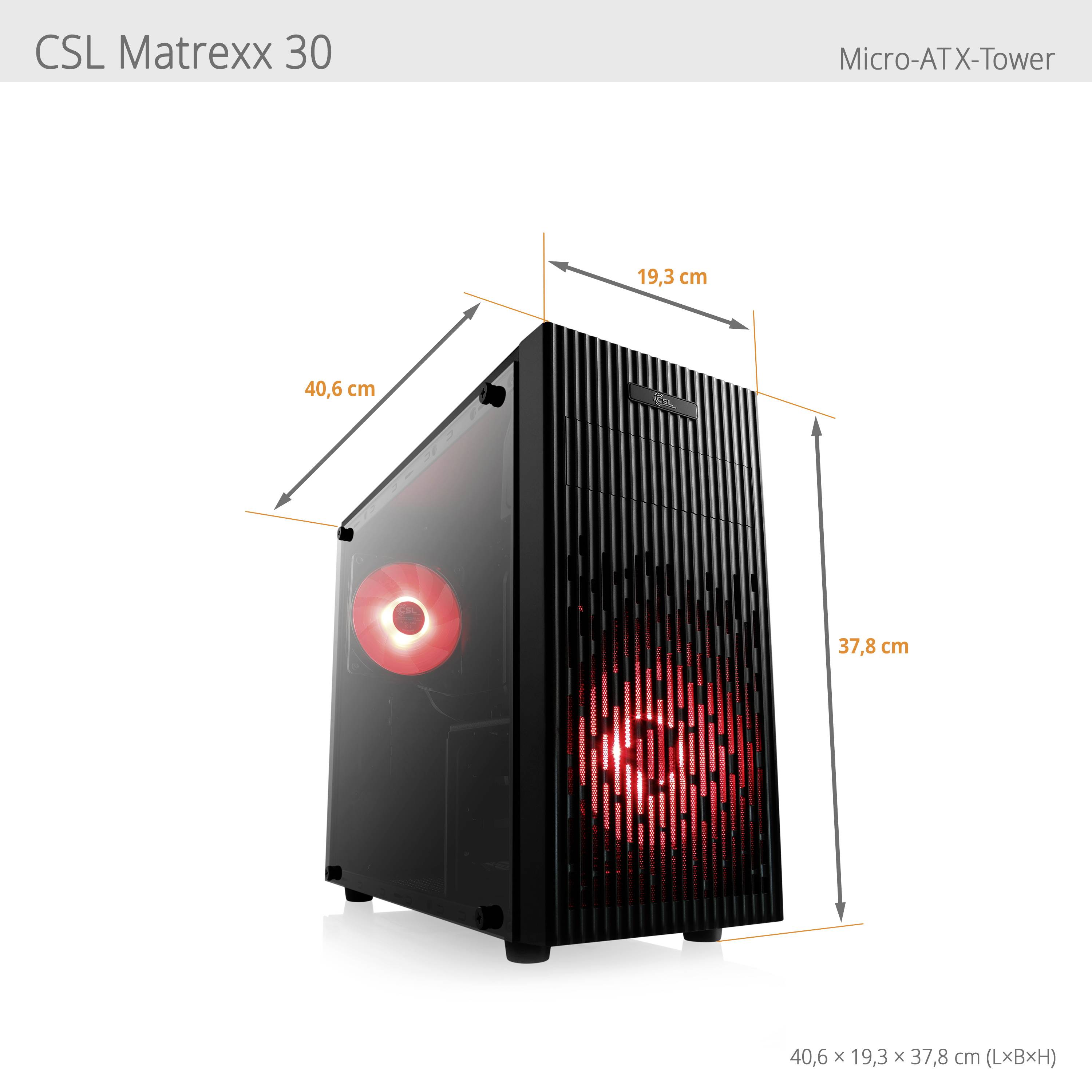 CSL Computer Gaming PC M10080 AMD Ryzen 5 5600G 4.4GHz 16GB RAM 1000GB SSD AMD 89054