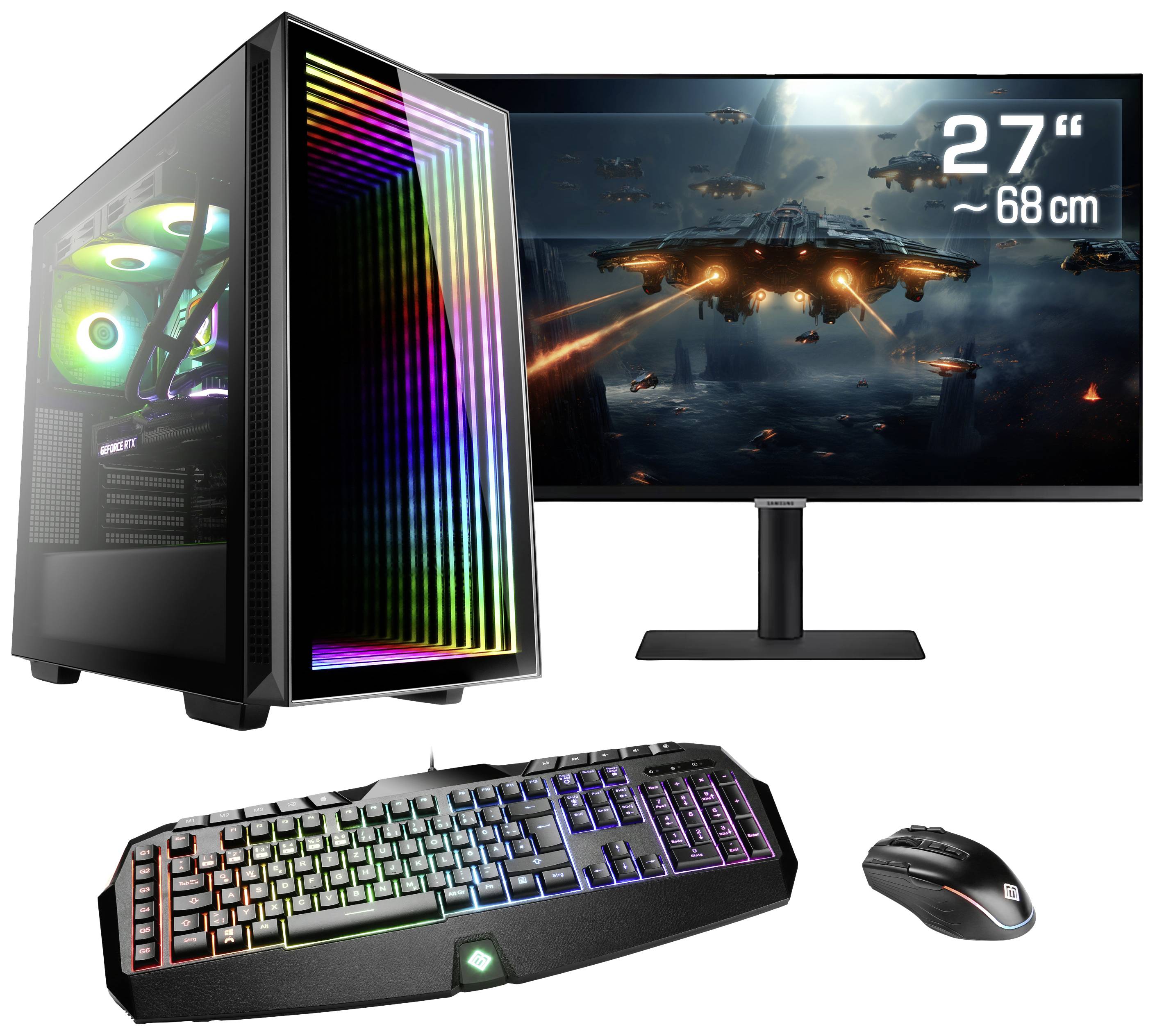 CSL Computer Gaming PC M10150 68.6cm (27 Zoll) WQHD AMD Ryzen 7 7800X3D 16GB RAM 1000GB SSD Nvidia GeForce RTX™ 4070 12GB GDDR6X