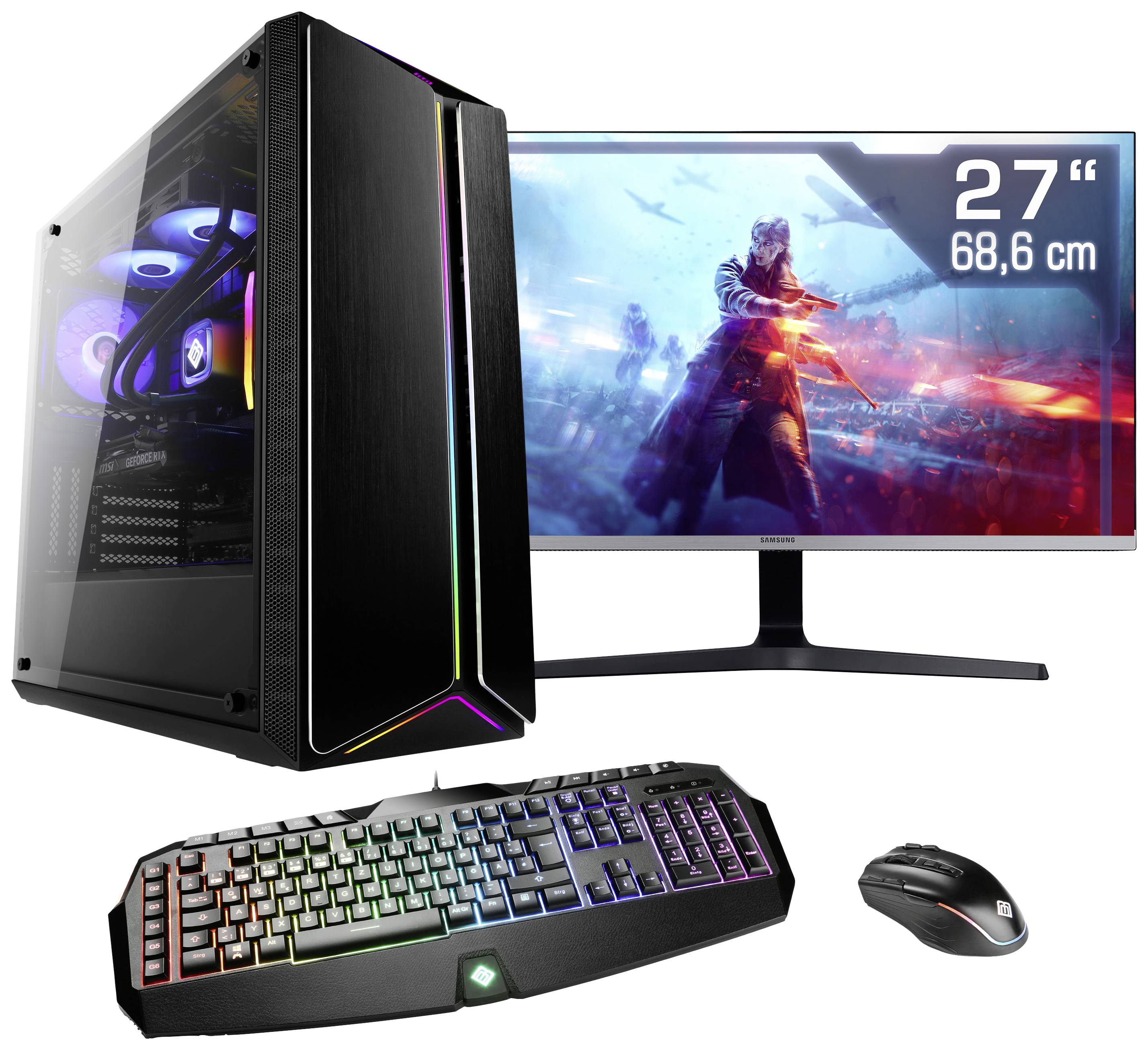 CSL Computer Gaming PC M10180 68.6cm (27 Zoll) WQHD AMD Ryzen 7 7800X3D 16GB RAM 1000GB SSD Nvidia GeForce RTX™ 4070 12GB GDDR6X