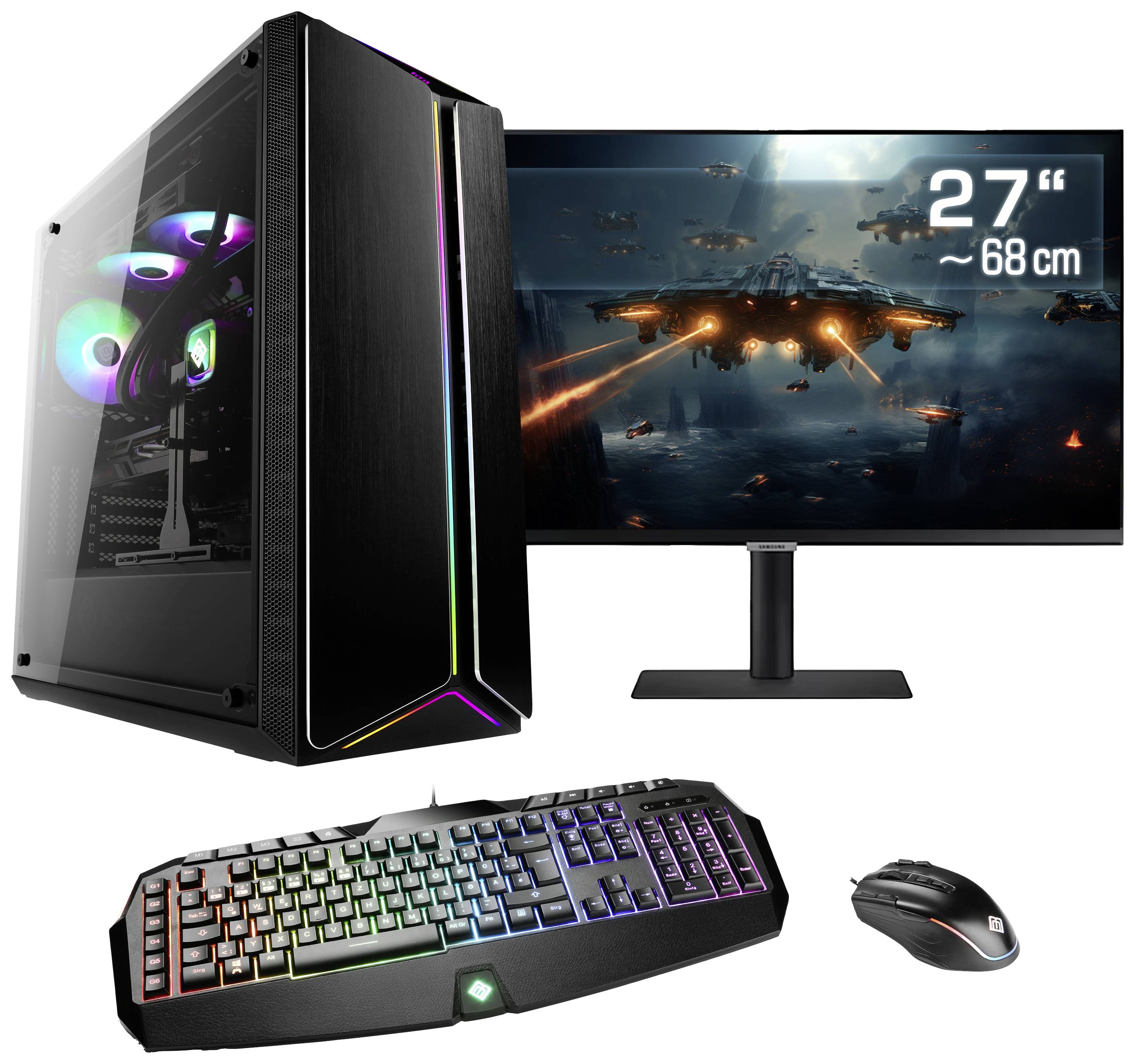 CSL Computer Gaming PC M10360 68.6cm (27 Zoll) WQHD AMD Ryzen 7 7800X3D 16GB RAM 1000GB SSD AMD Radeon™ RX 7900 XT 20GB GDDR6 891