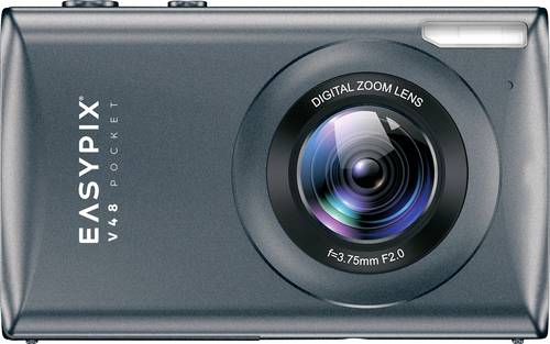 Easypix V48 Pocket Anthrazite Digitalkamera 8 Megapixel Anthrazit Integrierter Akku, 4K-Video, Full