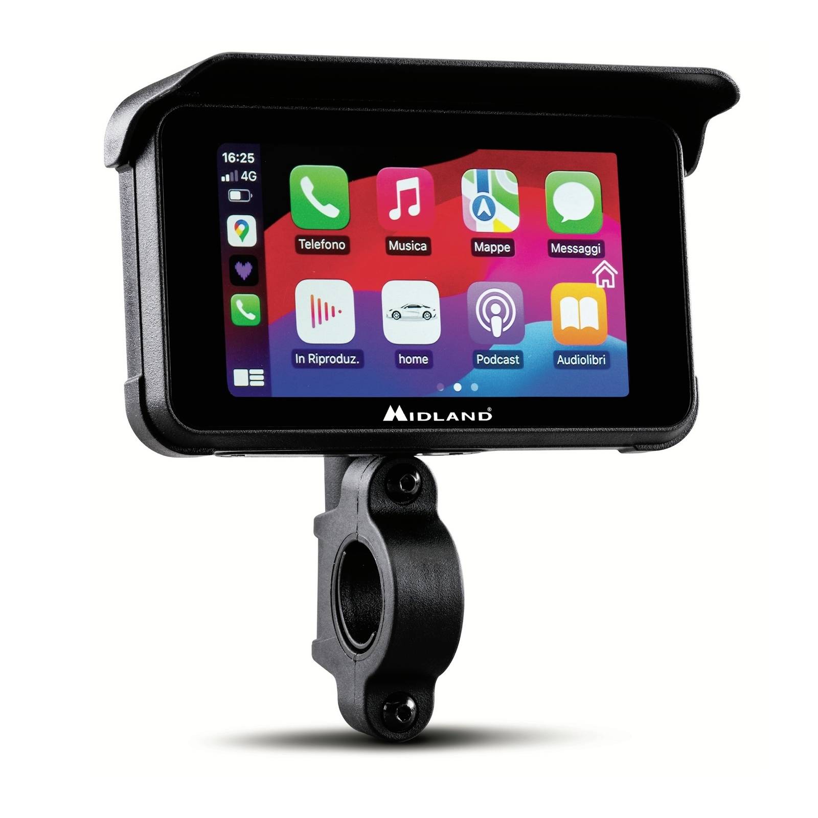 Midland BikePlay Guardian Dashcam mit GPS, GPS-Modul, Reifendruckkontrollsystem, Wasserdichtes Gehäuse Blickwinkel horizontal max