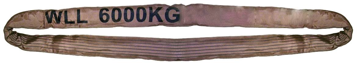 Tragband mit der Aufschrift 'WLL 6000KG', geeignet für Lasten bis zu 6000 Kilogramm.