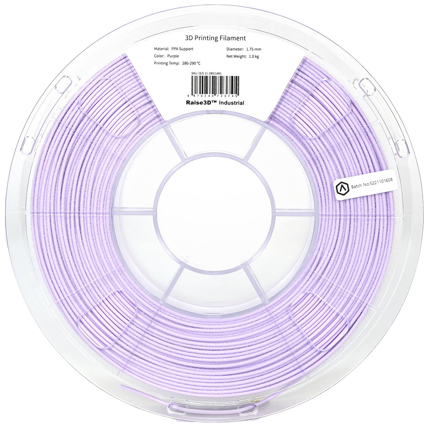 RAISE3D PMRA-1000 Industrial PPA Support Filament PPA Support 1.75mm 1000g Lila 1St.