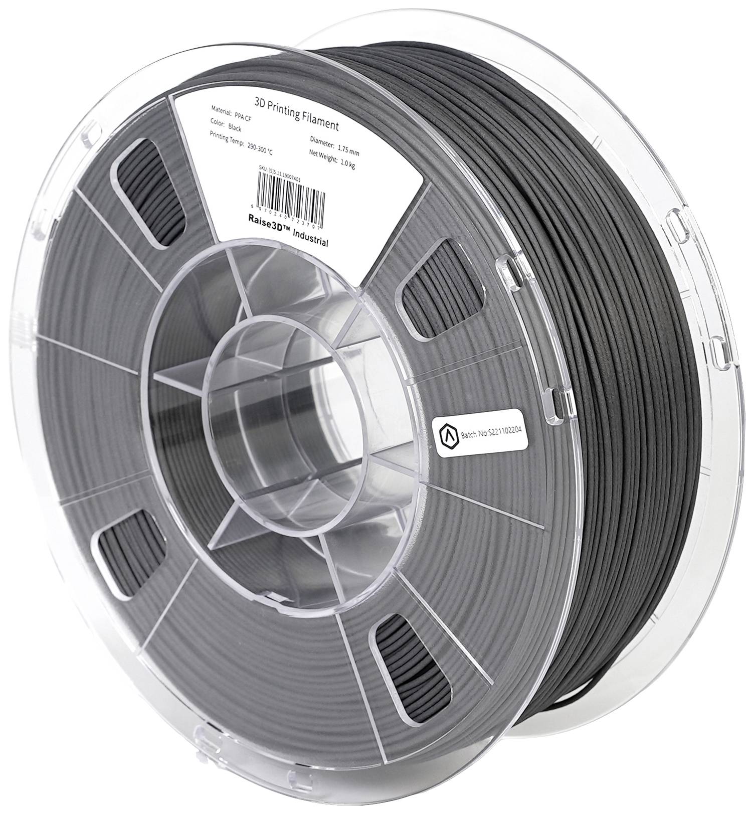 RAISE3D PMRA-1001 Industrial PPA CF Filament PPA 1.75mm 1000g Schwarz 1St.