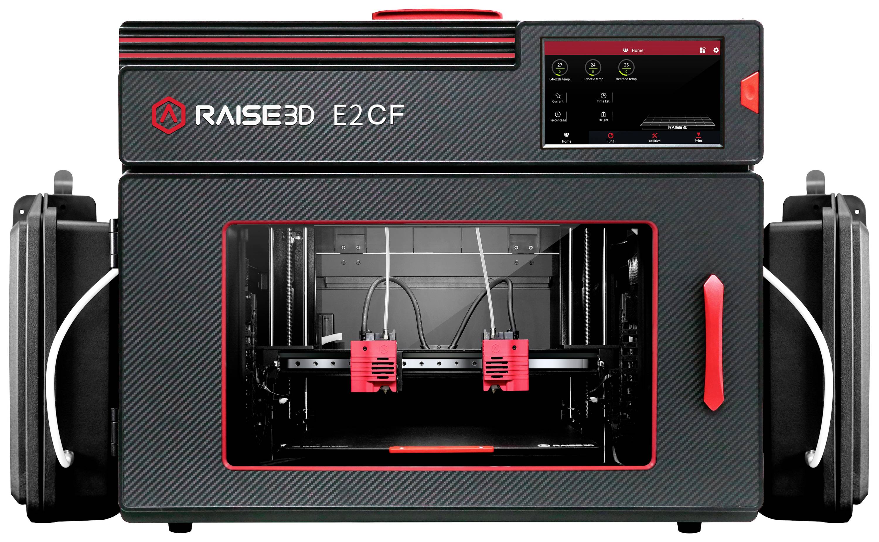 RAISE3D E2 CF 3D Drucker beheizbares Druckbett, flexibles Metallbett, inkl. Software, integrierte Kamera