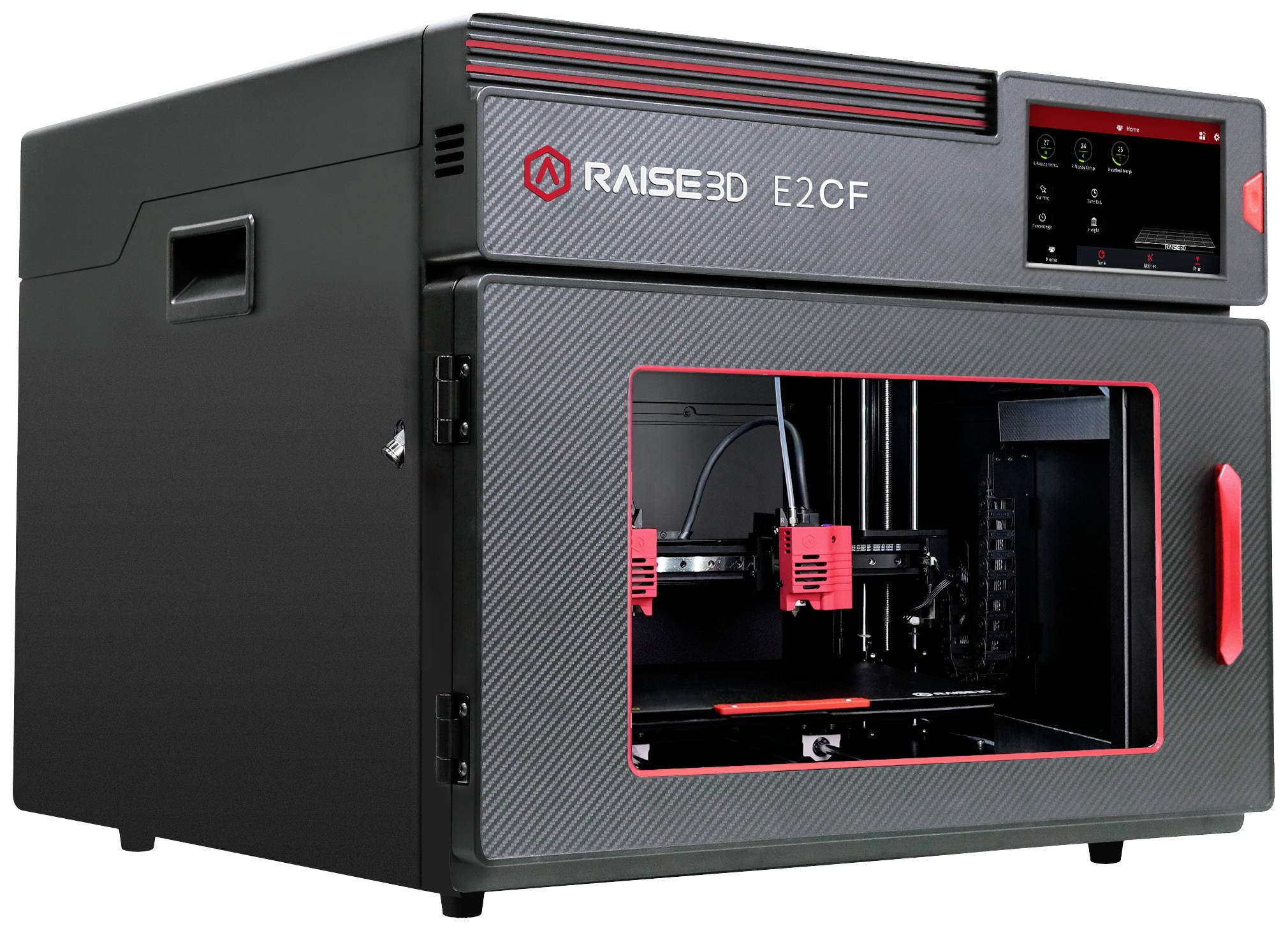 RAISE3D E2 CF 3D Drucker beheizbares Druckbett, flexibles Metallbett, inkl. Software, integrierte Kamera