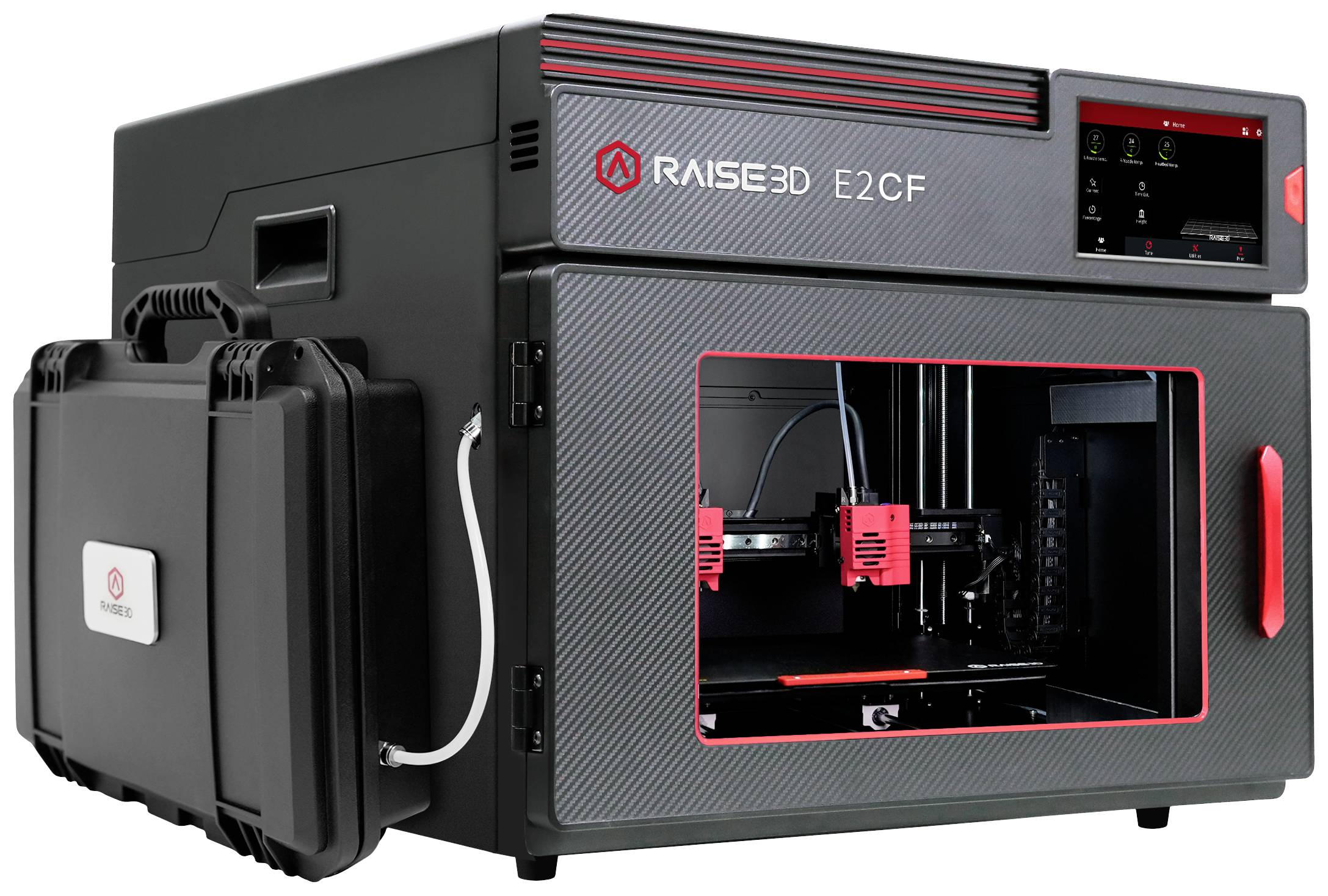 RAISE3D E2 CF 3D Drucker beheizbares Druckbett, flexibles Metallbett, inkl. Software, integrierte Kamera