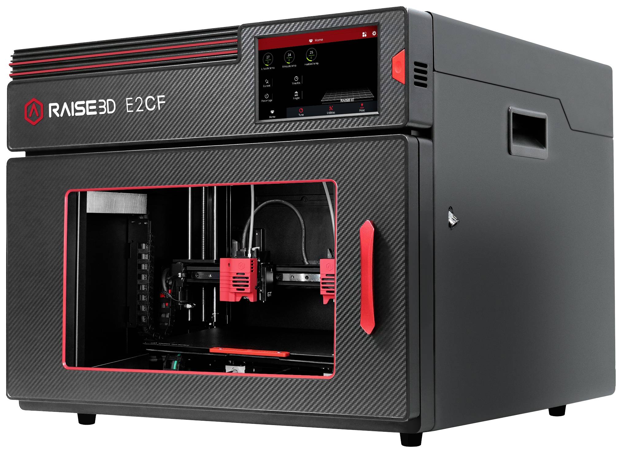 RAISE3D E2 CF 3D Drucker beheizbares Druckbett, flexibles Metallbett, inkl. Software, integrierte Kamera