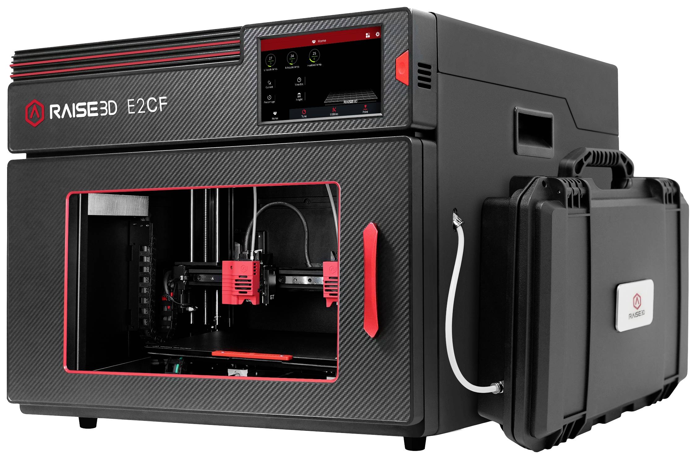RAISE3D E2 CF 3D Drucker beheizbares Druckbett, flexibles Metallbett, inkl. Software, integrierte Kamera
