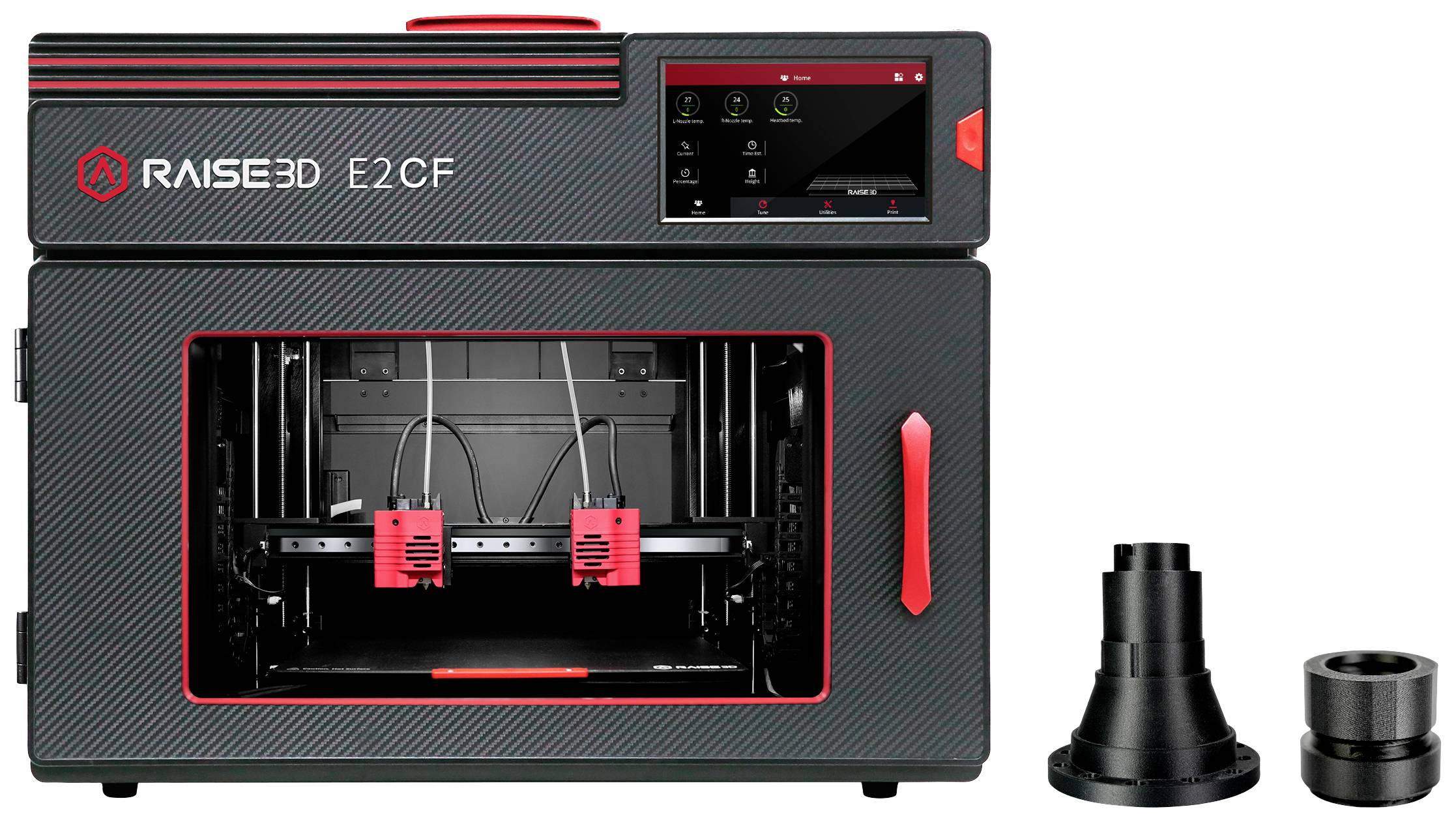 RAISE3D E2 CF 3D Drucker beheizbares Druckbett, flexibles Metallbett, inkl. Software, integrierte Kamera