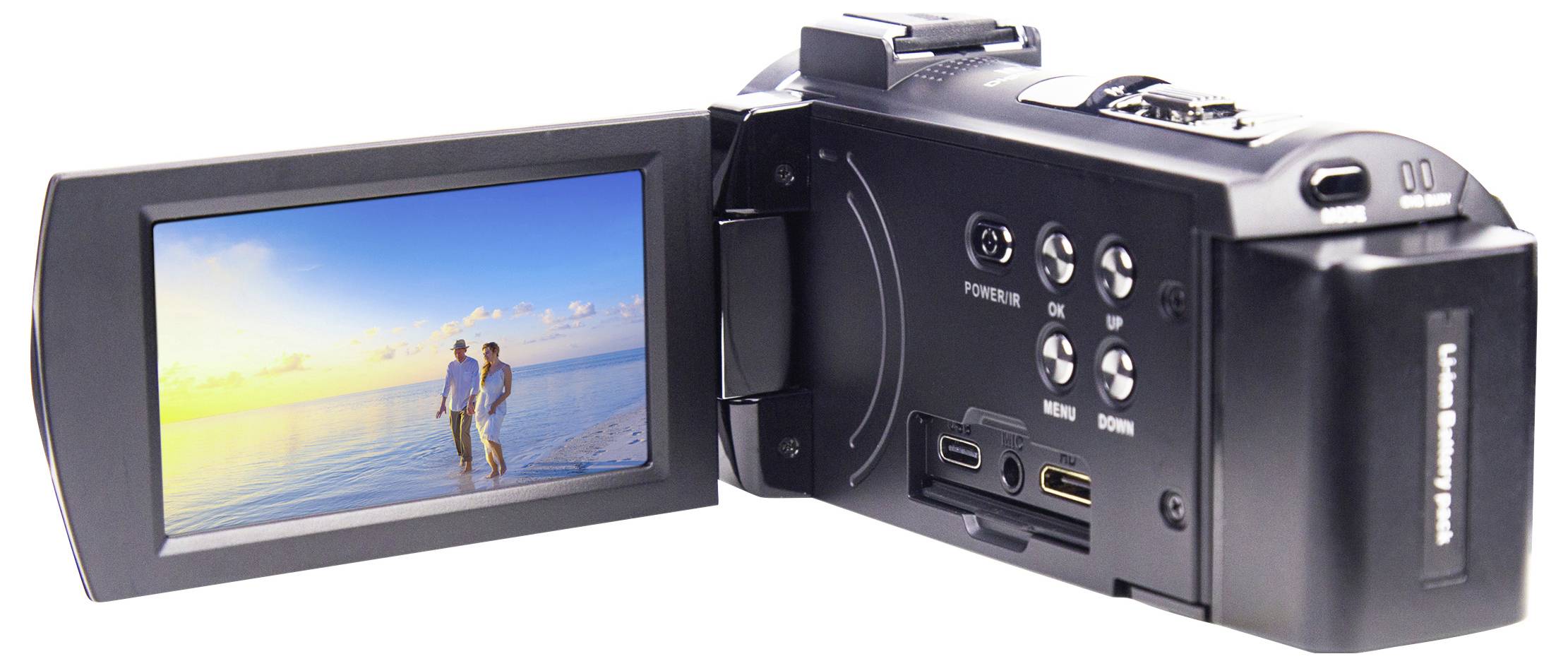 Renkforce RF-DV-200 Camcorder 5K 7.6cm 3 Zoll 8 Megapixel Schwarz