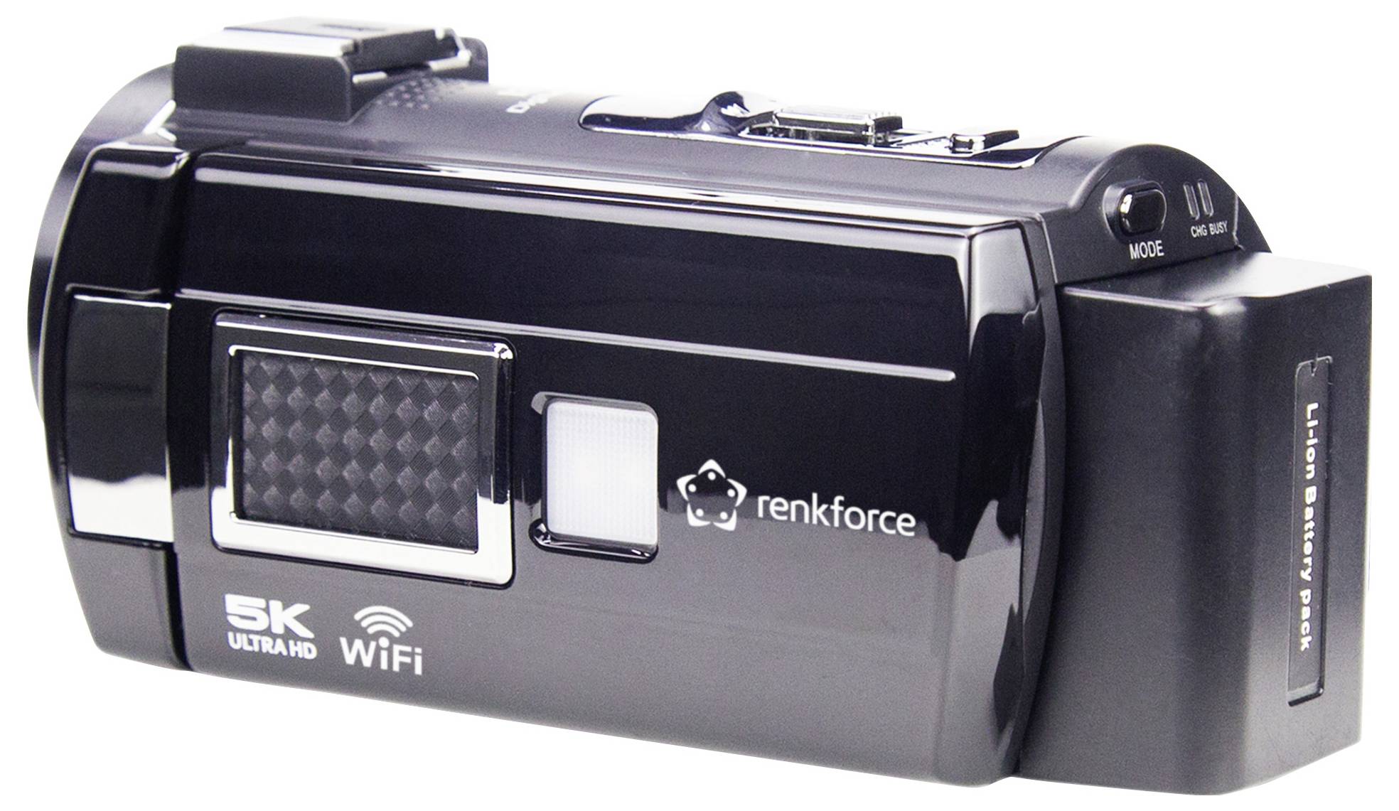 Renkforce RF-DV-200 Camcorder 5K 7.6cm 3 Zoll 8 Megapixel Schwarz