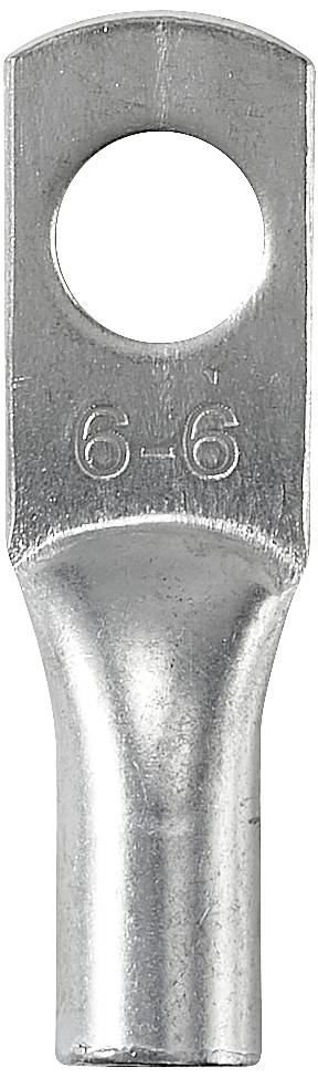 TRU COMPONENTS TC-12885868 Rohrkabelschuh 180° M6 6mm² Loch-Ø: 6mm