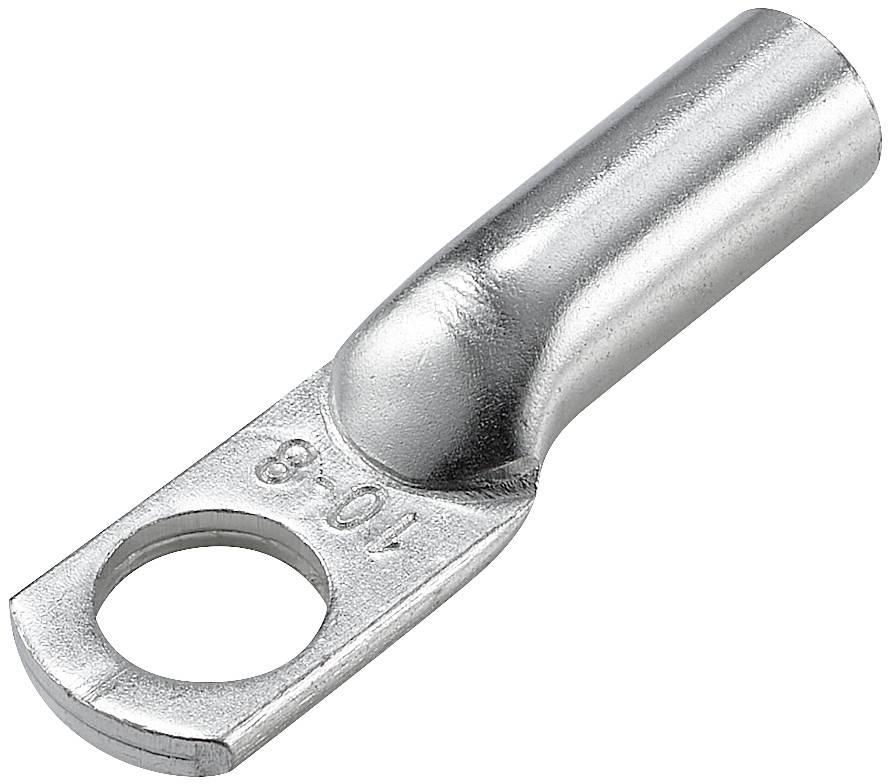 TRU COMPONENTS TC-12885892 Rohrkabelschuh 180° M8 10mm² Loch-Ø: 8mm