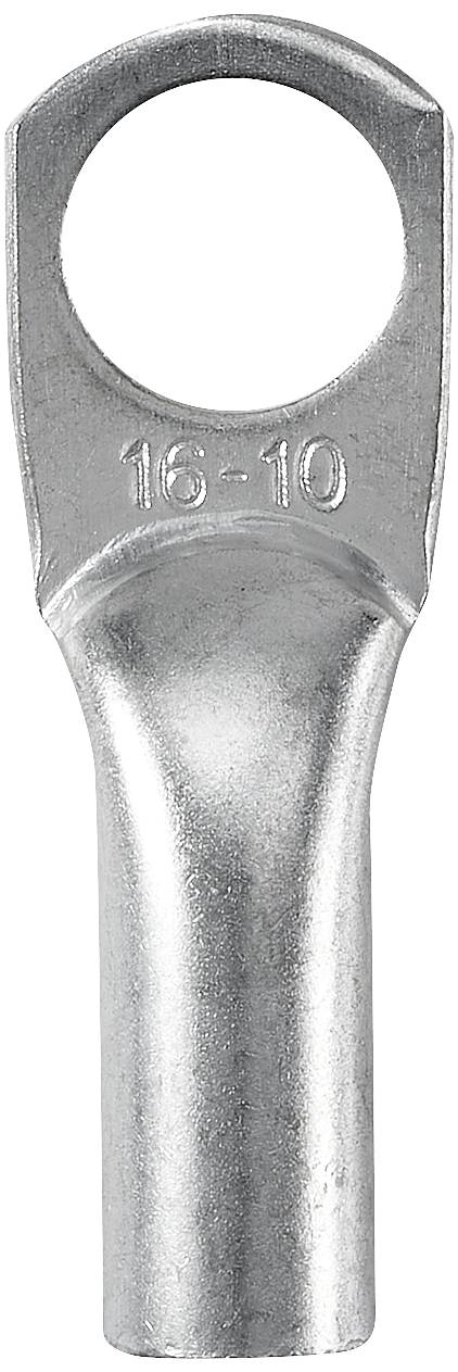 TRU COMPONENTS TC-12885900 Rohrkabelschuh 180° M10 16mm² Loch-Ø: 10mm