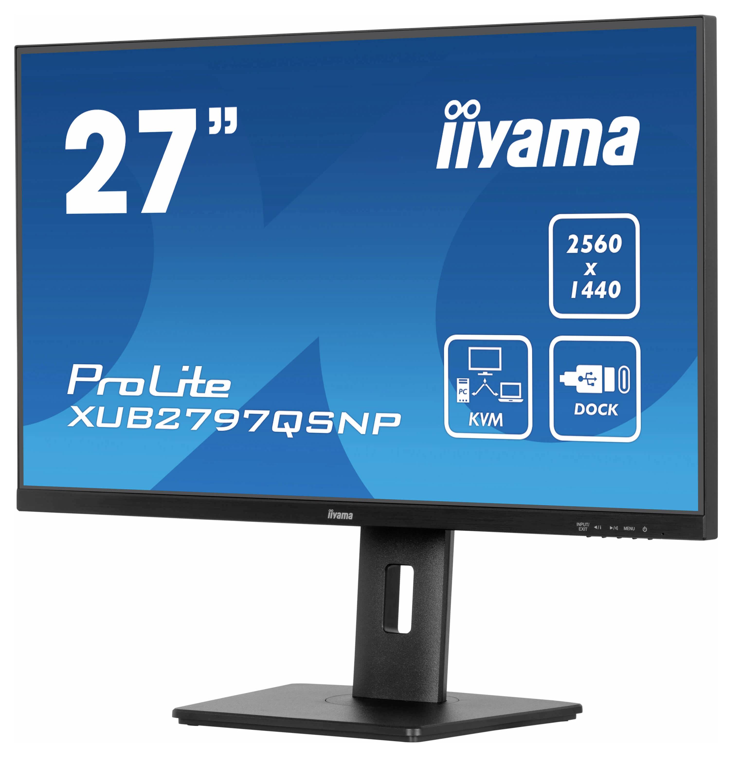 Iiyama ProLite XUB2797QSNP-B1 LCD-Monitor EEK E (A - G) 68.6cm (27 Zoll) 2560 x 1440 Pixel 16:9 1 ms HDMI®, DisplayPort
