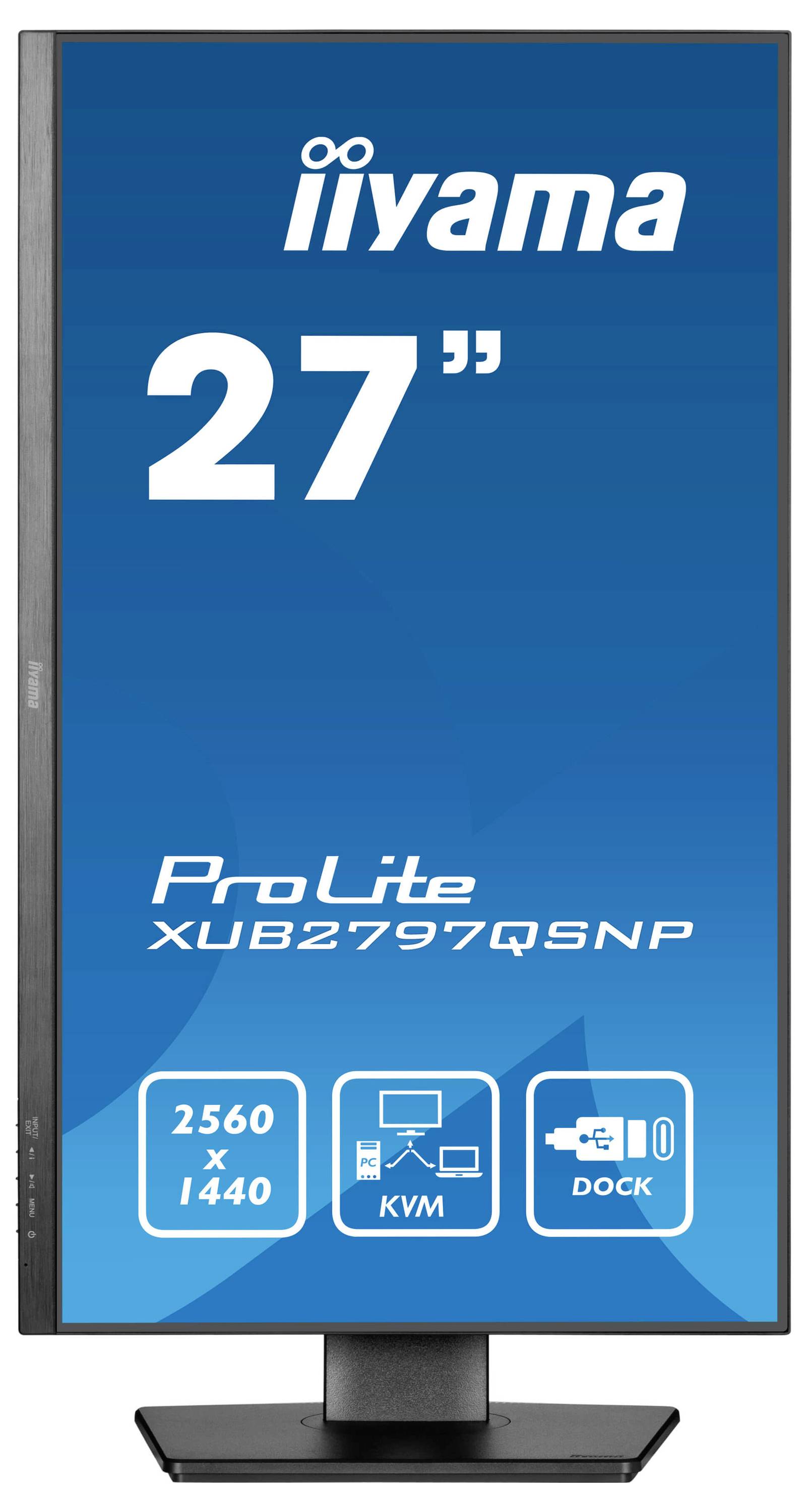 Iiyama ProLite XUB2797QSNP-B1 LCD-Monitor EEK E (A - G) 68.6cm (27 Zoll) 2560 x 1440 Pixel 16:9 1 ms HDMI®, DisplayPort