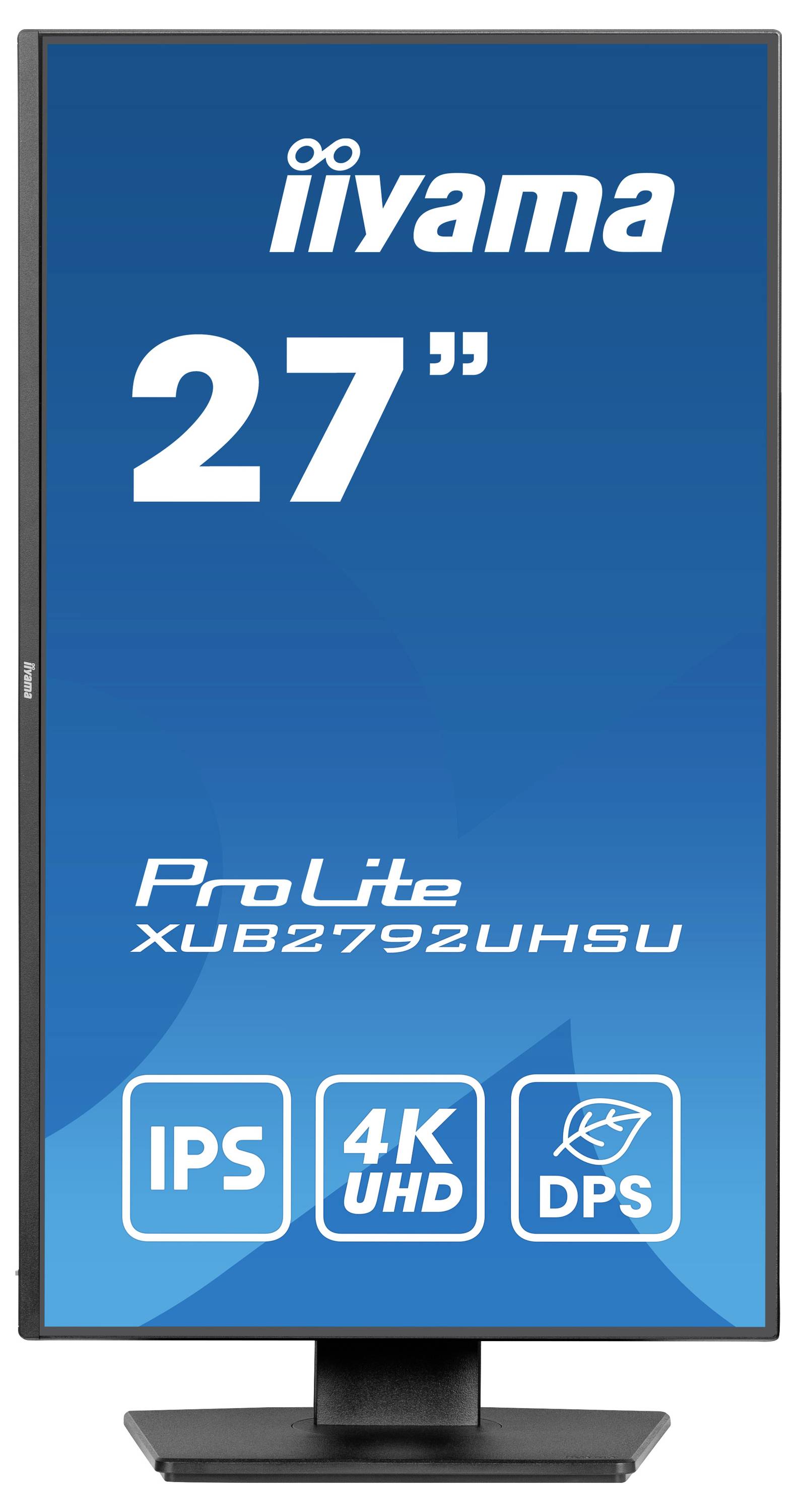 Iiyama ProLite XUB2792UHSU-B6 LED-Monitor EEK F (A - G) 68.6 cm (27 Zoll) 3840 x 2160 Pixel 16:9 4 ms HDMI®, DisplayPort, Kopfhörer (3.5 mm Klinke