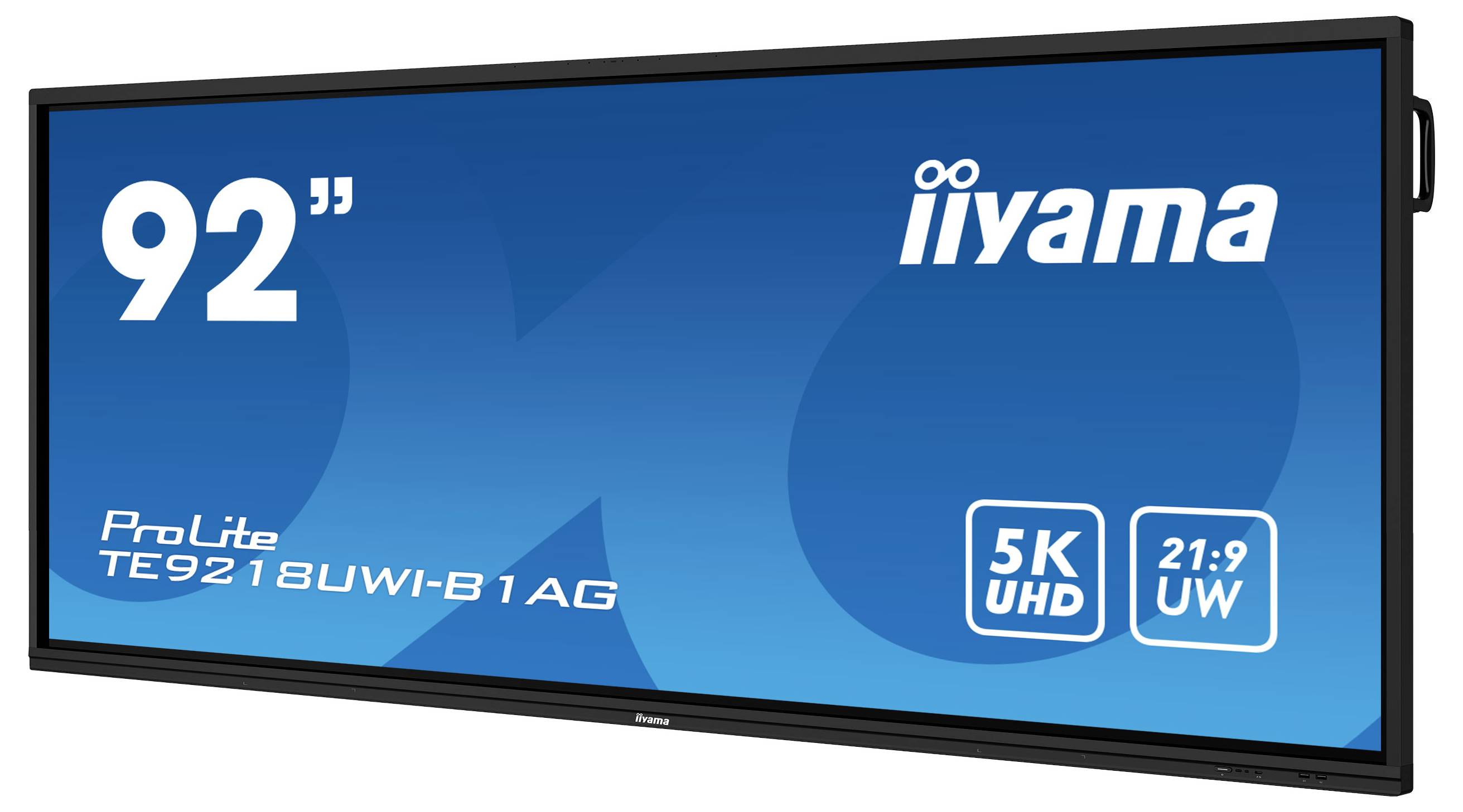 Ein großer Bildschirm mit der Aufschrift '92