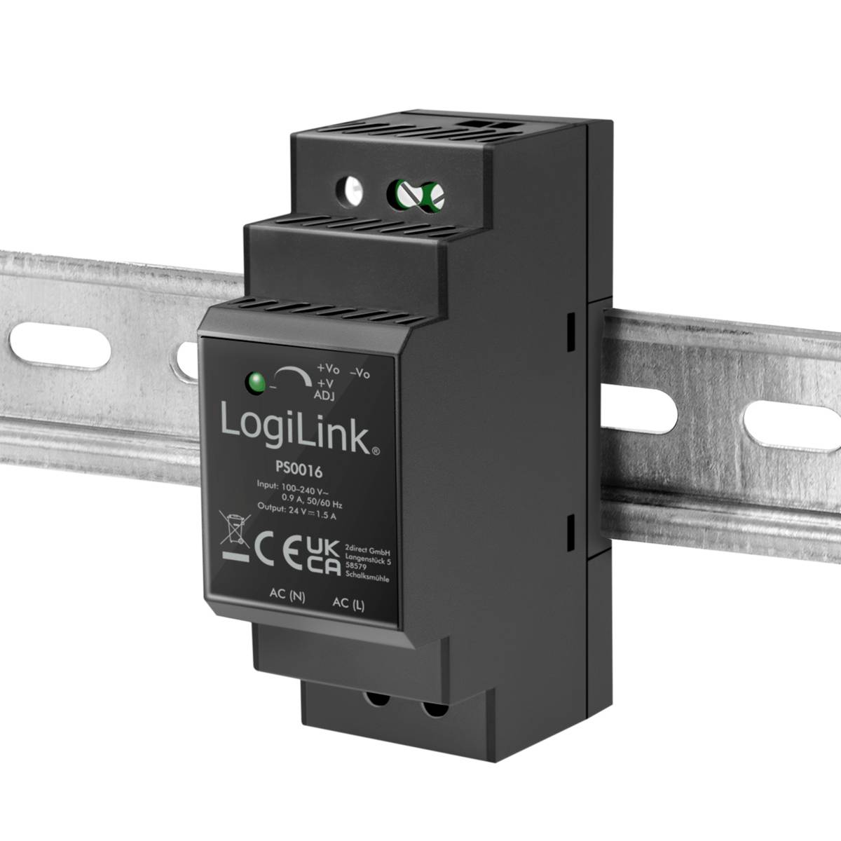 LogiLink PS0016 Hutschienen-Netzteil (DIN-Rail) 24V 1.5A 36W Inhalt 1St.
