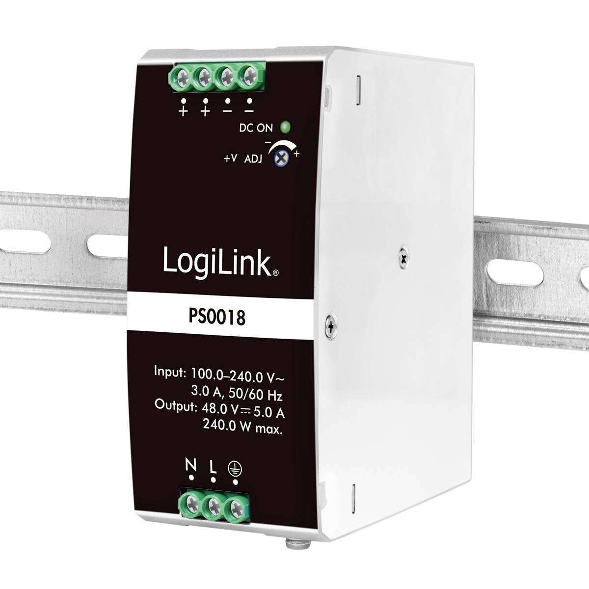 LogiLink PS0018 Hutschienen-Netzteil (DIN-Rail) 48V 5A 240W Inhalt 1St.