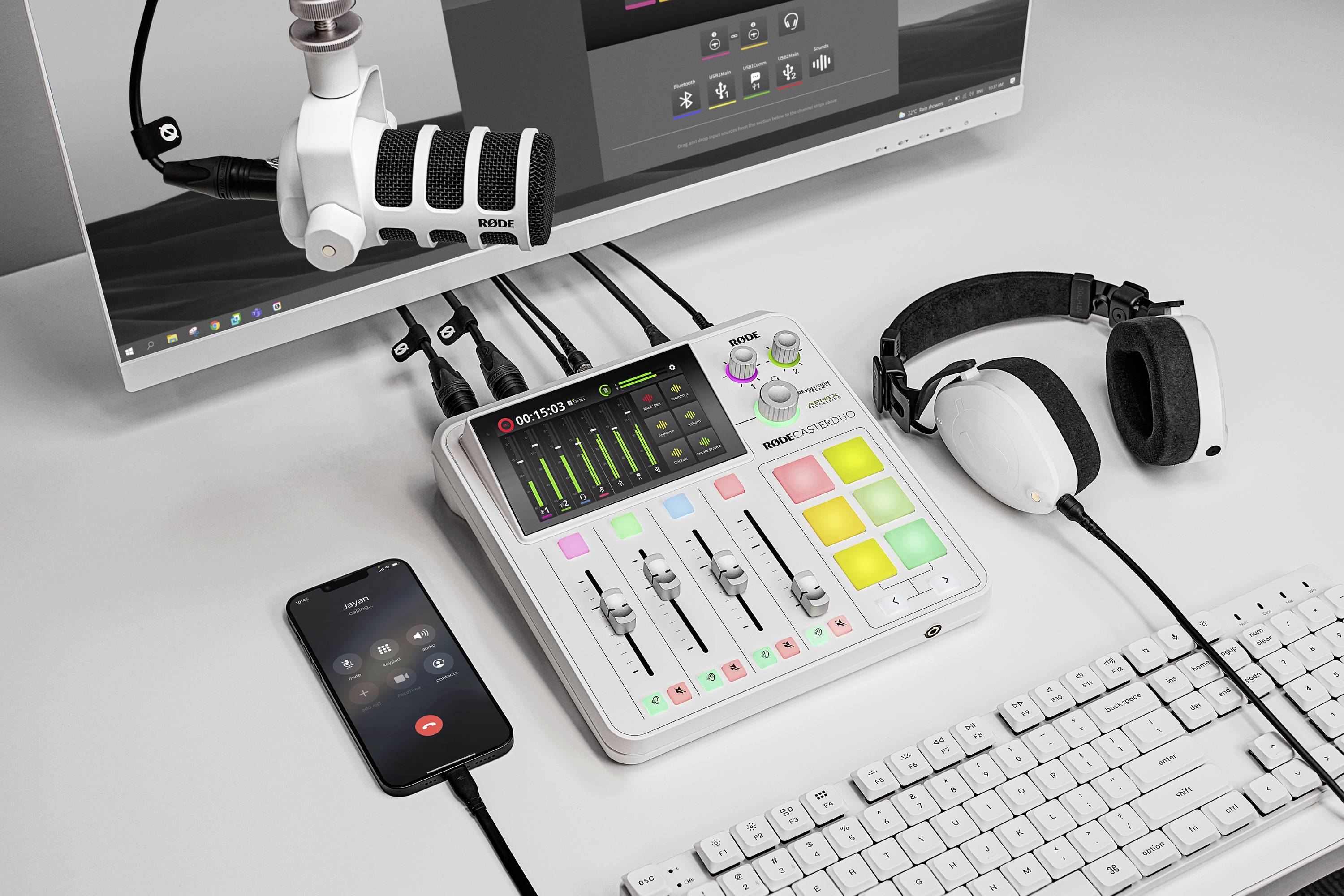 Rode NTH100W Over Ear Kopfhörer kabelgebunden Weiß Studio