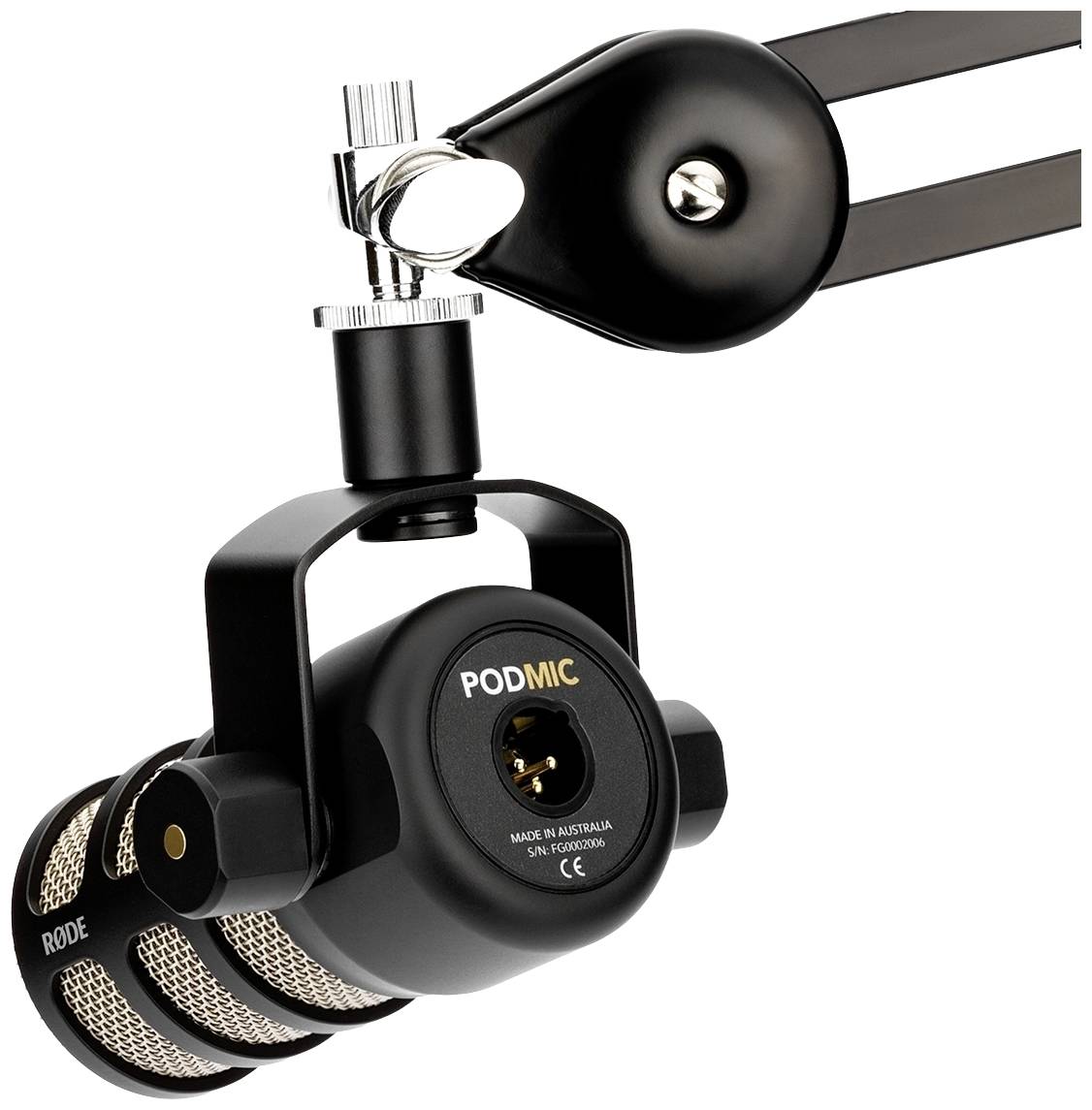 Rode PODMIC Stand Sprach-Mikrofon Übertragungsart (Details):Kabelgebunden inkl. Windschutz XLR Kabelgebunden Schwarz