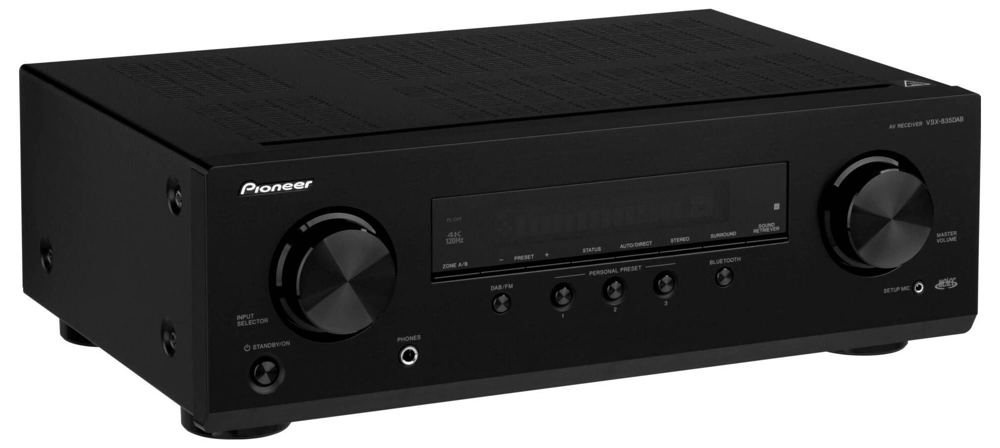 Pioneer VSX-835D-B AV-Receiver 7.2x165W Schwarz 4K UltraHD, Bluetooth®, DAB+, Dolby Atmos®, USB